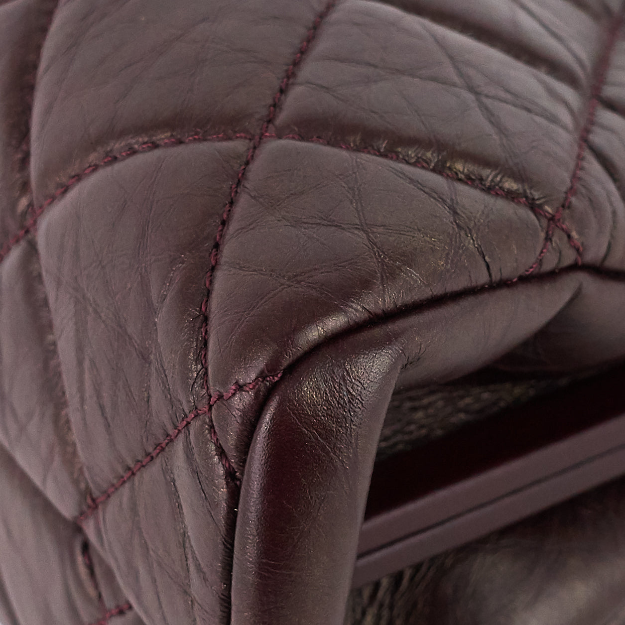 Chanel Just Mademoiselle Aged Calfskin Bowling Bag
