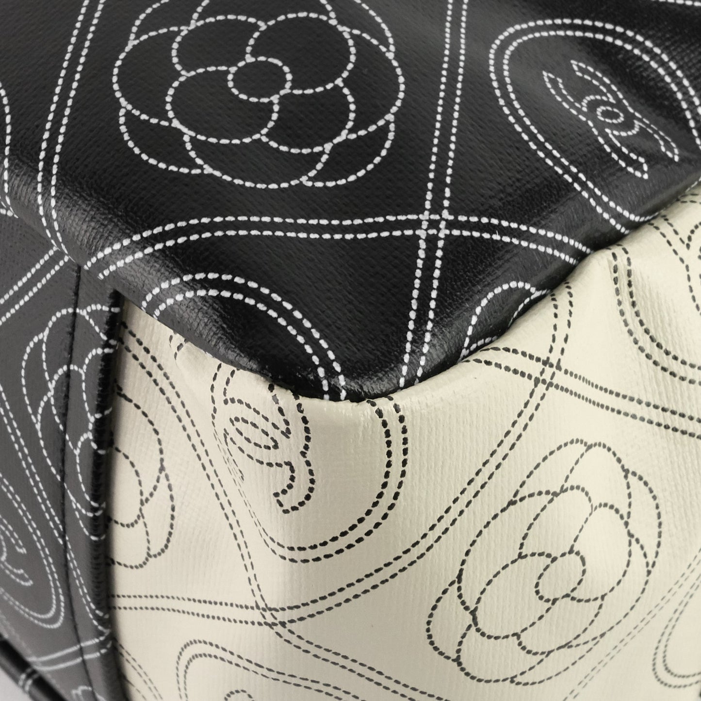 Chanel Coated Canvas Camellia Large Shopping Tote Bag
