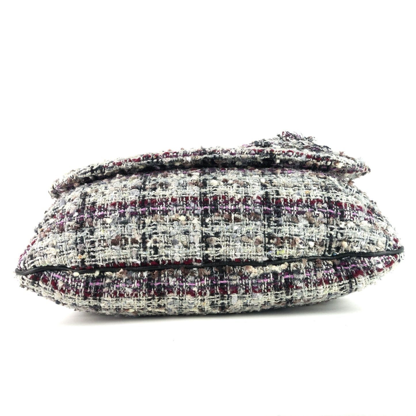 Chanel Floral Appliqué Tweed Messenger Bag