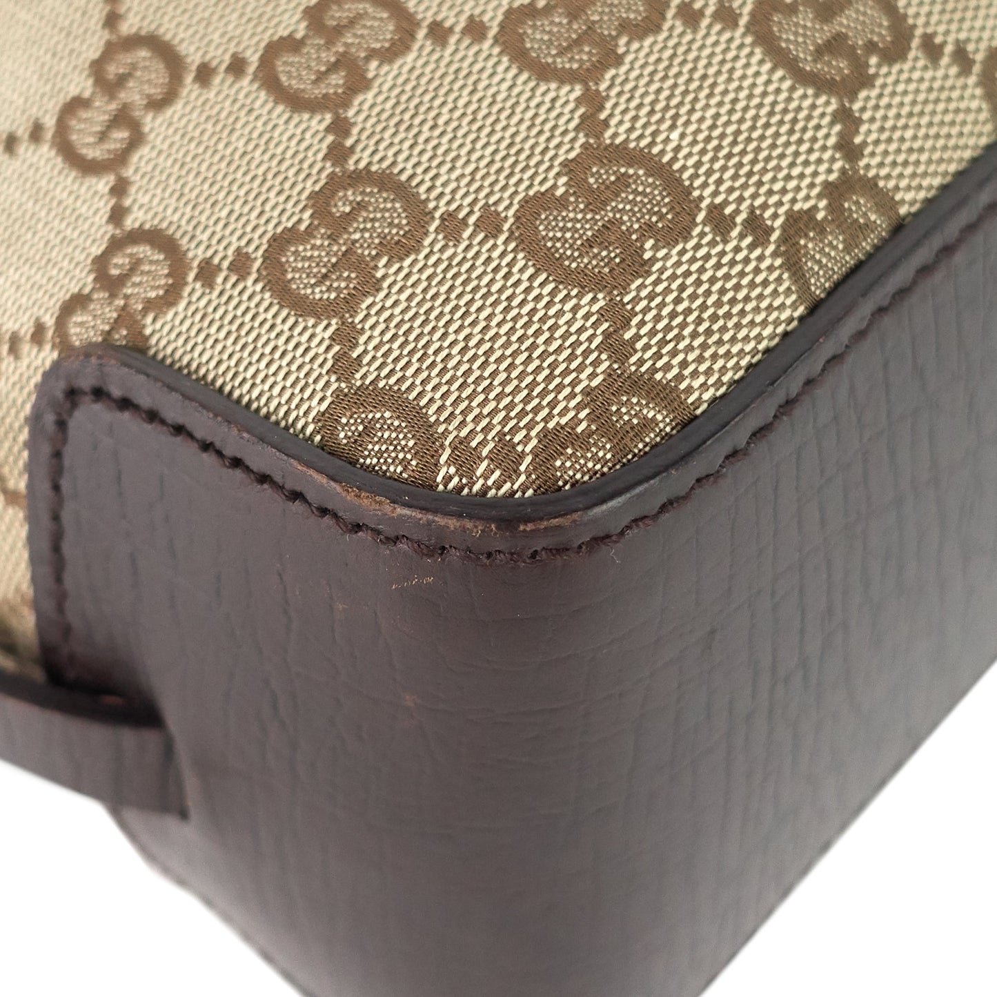 Gucci Ornamental Buckle Monogram Canvas Tote Bag