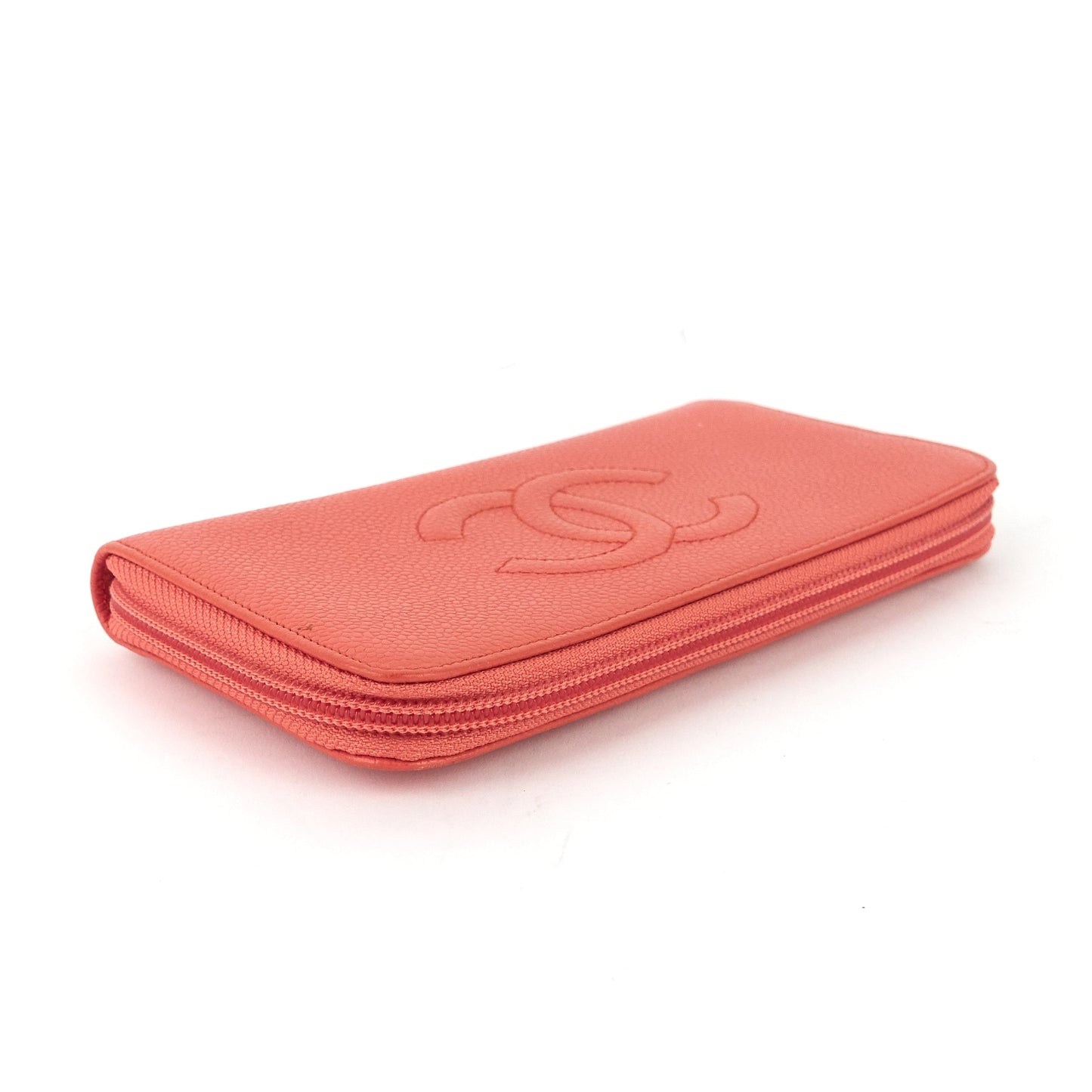 Chanel CC Timeless Caviar Zip Around Wallet