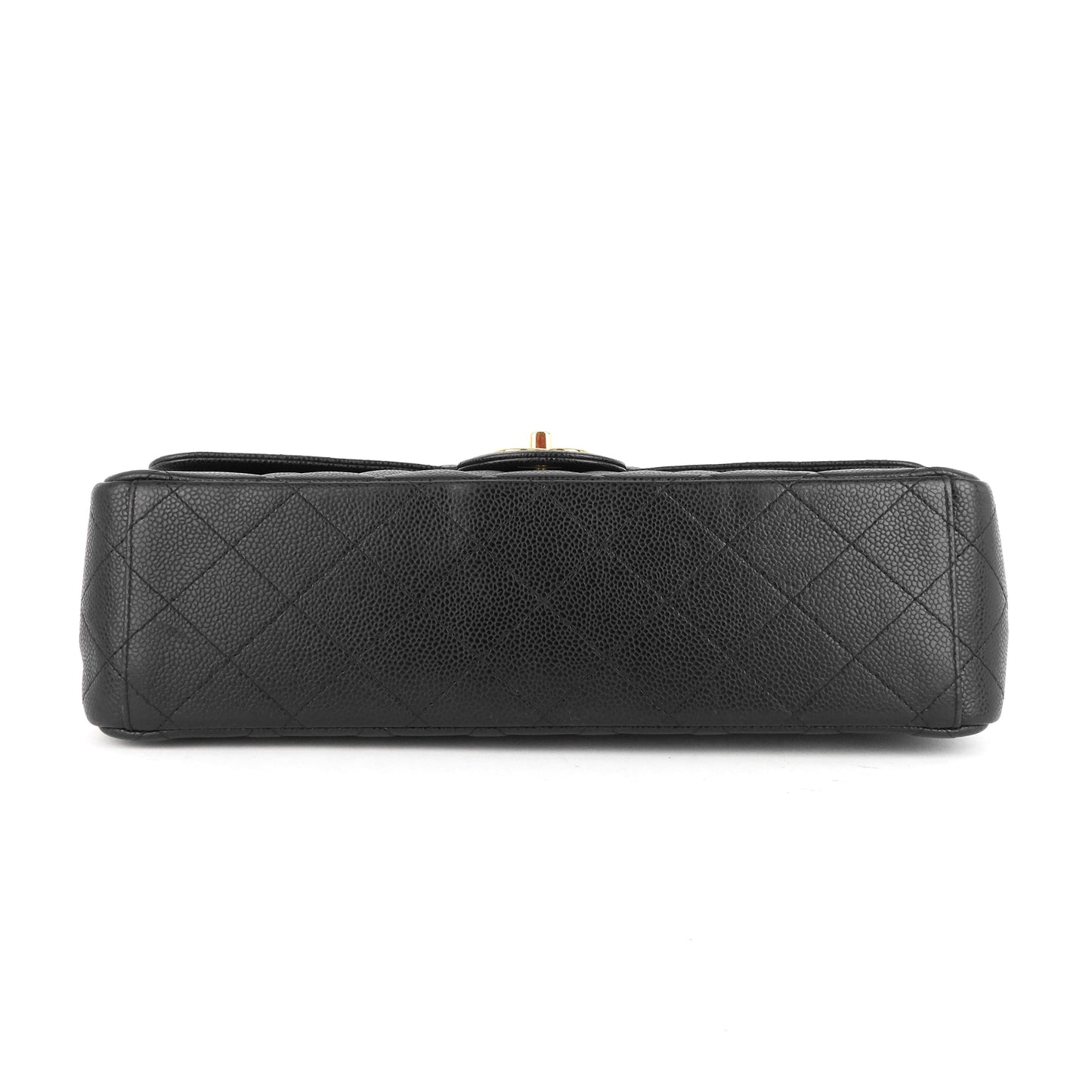 Chanel Double Flap Quilted Caviar Leather Bag