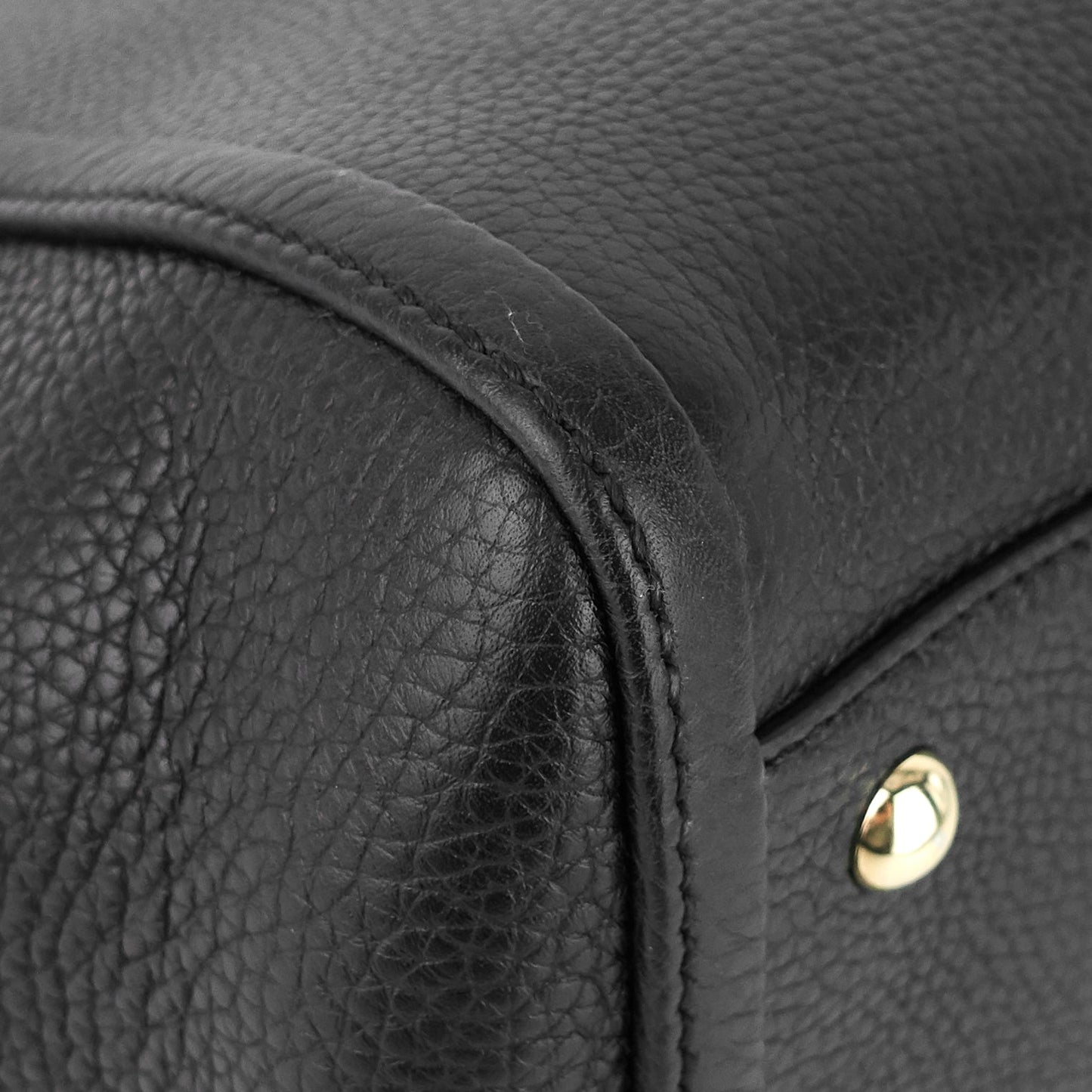 Gucci Soho Pebbled Leather Small Top Handle Tote Bag