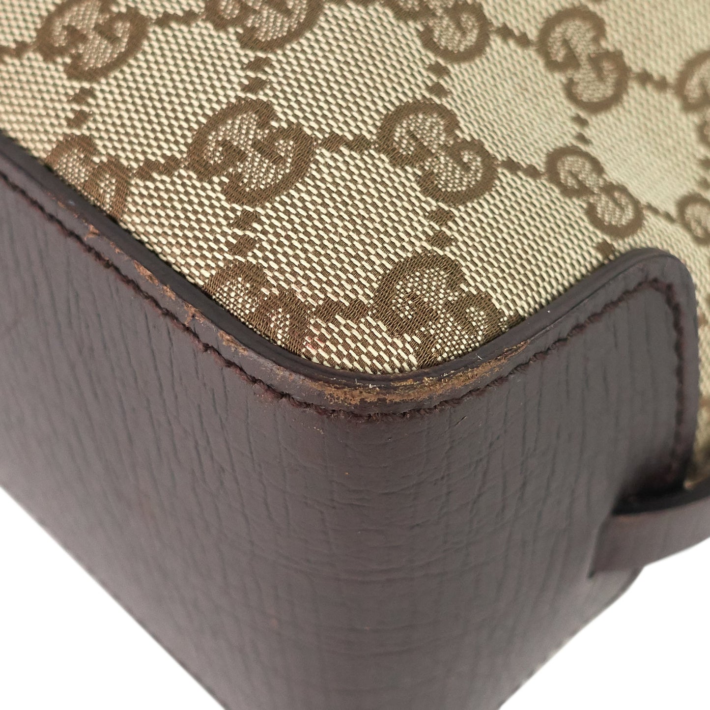 Gucci Ornamental Buckle Monogram Canvas Tote Bag