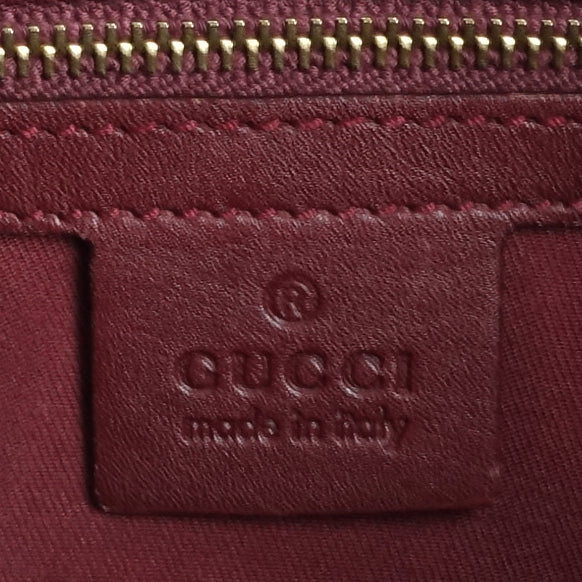 Gucci Bamboo Ring Embossed Leather Bag