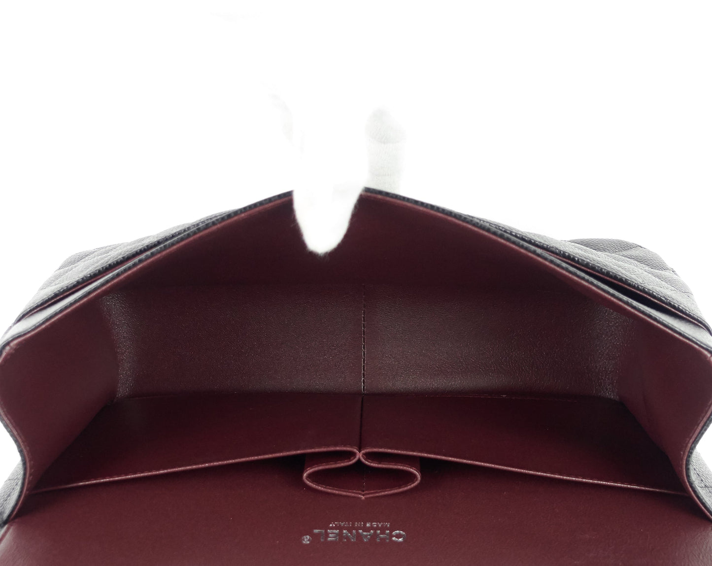 Chanel Double Flap Quilted Caviar Leather Bag