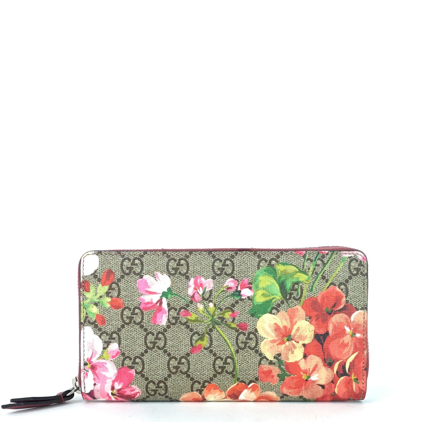 Gucci Blooms Supreme Canvas Zip Around Wallet