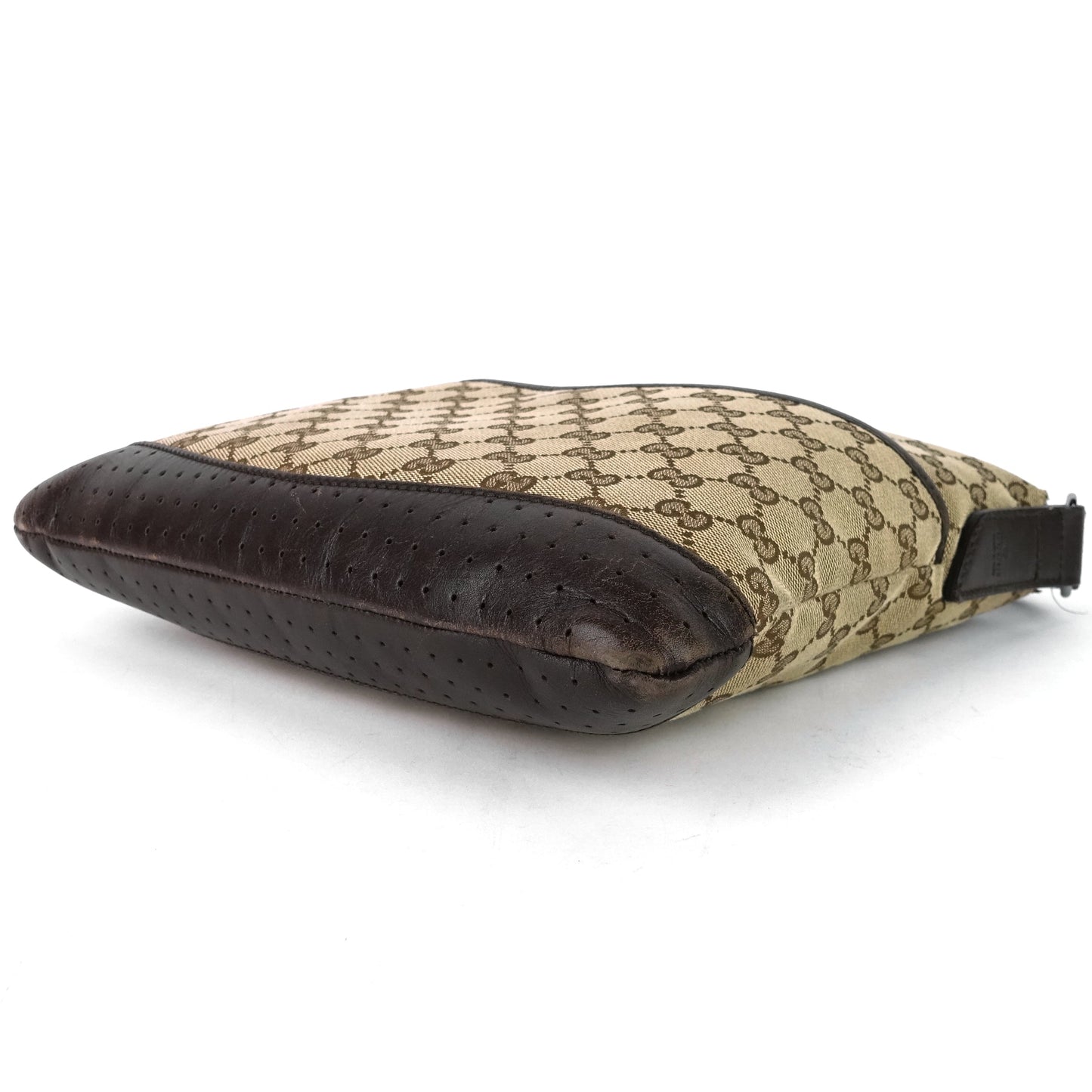 Gucci Monogram Canvas Perforated Messenger Bag