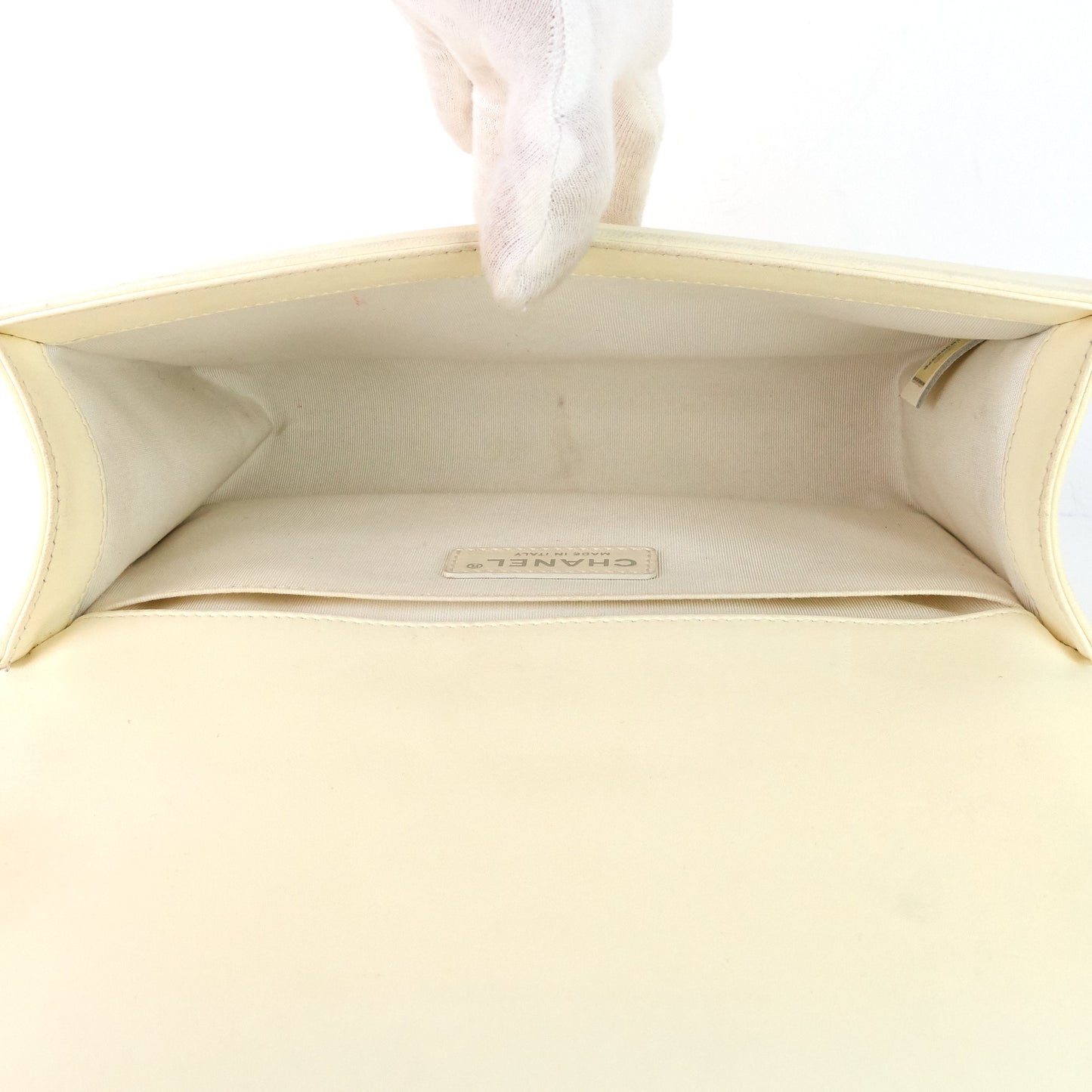Chanel Boy Old Medium Lambskin Leather Bag