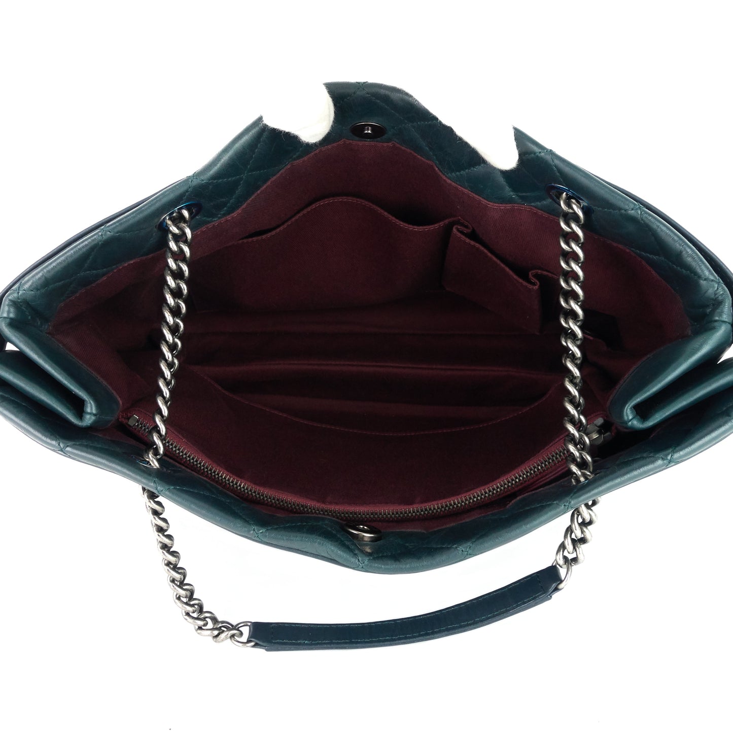 Chanel Glazed Calfskin Leather Shopping Tote Bag