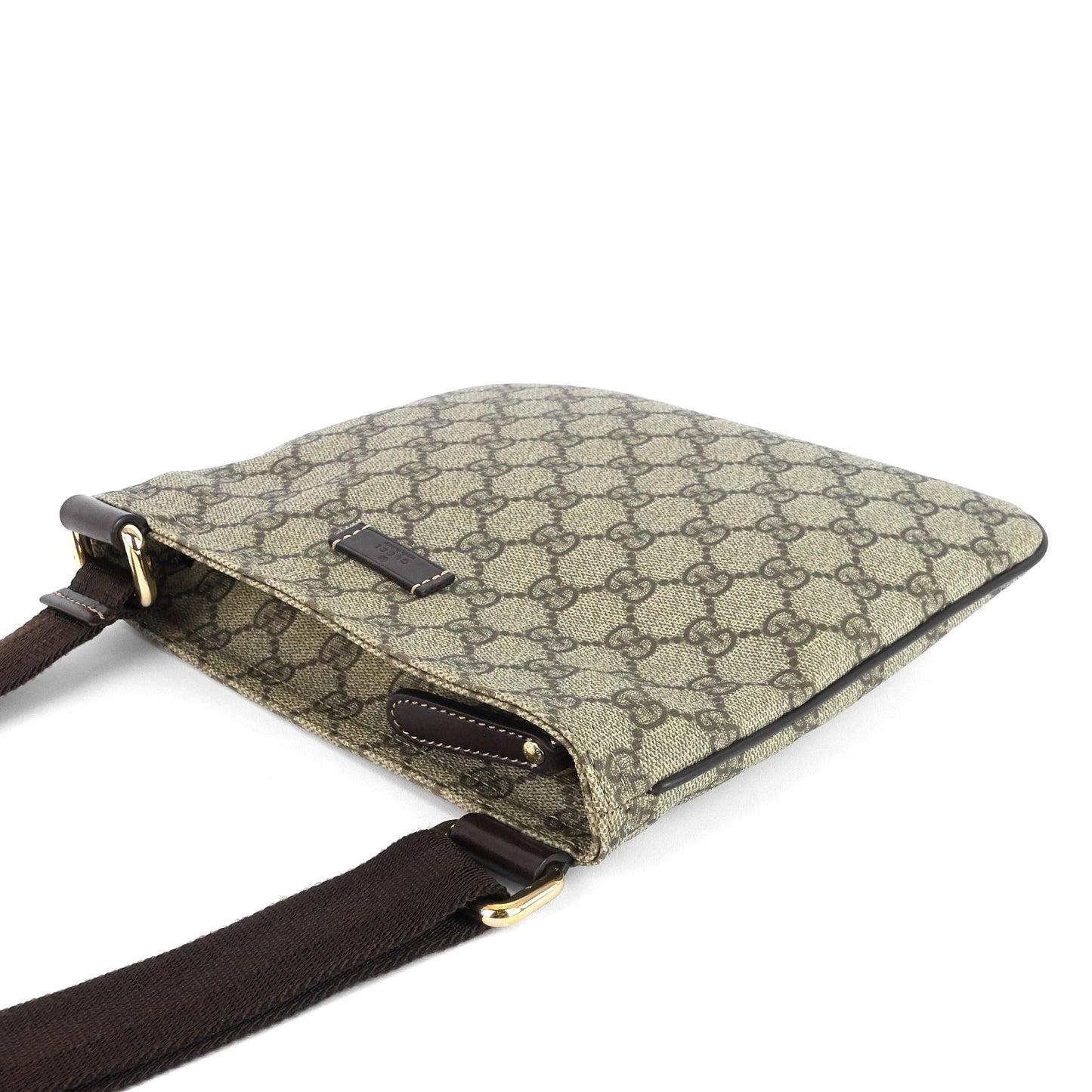 Gucci Zip Top Supreme Monogram Canvas Small Messenger Bag