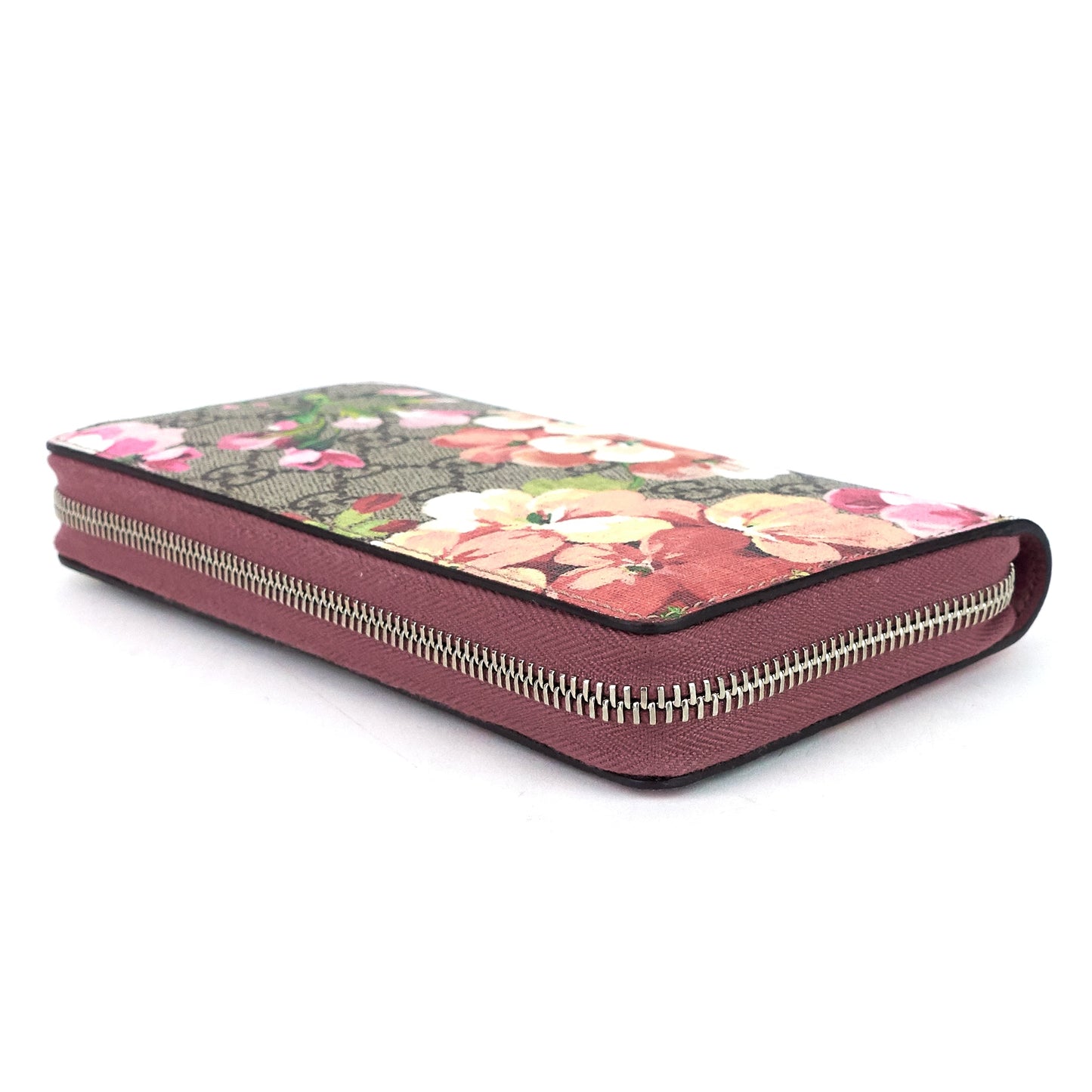 Gucci Blooms Supreme Canvas Zip Around Wallet