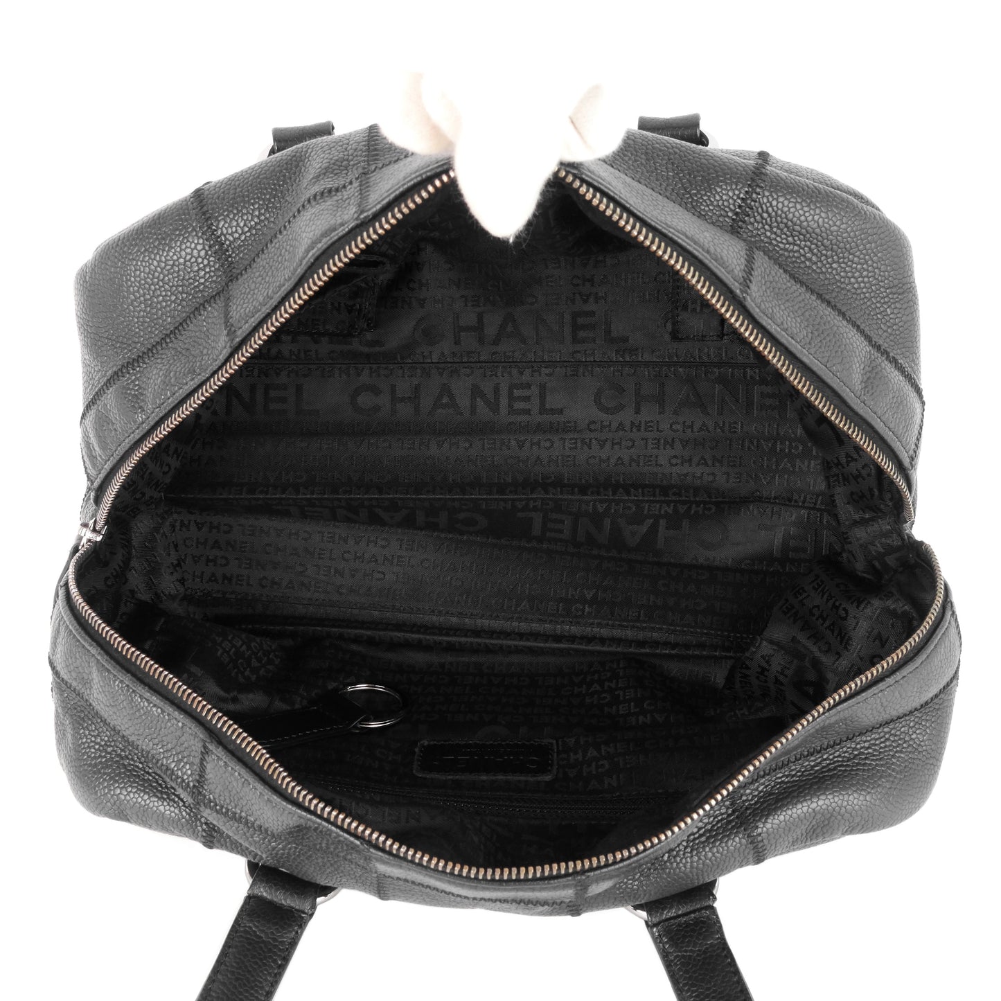 Chanel Choco Bar Quilted Caviar Shoulder Bag