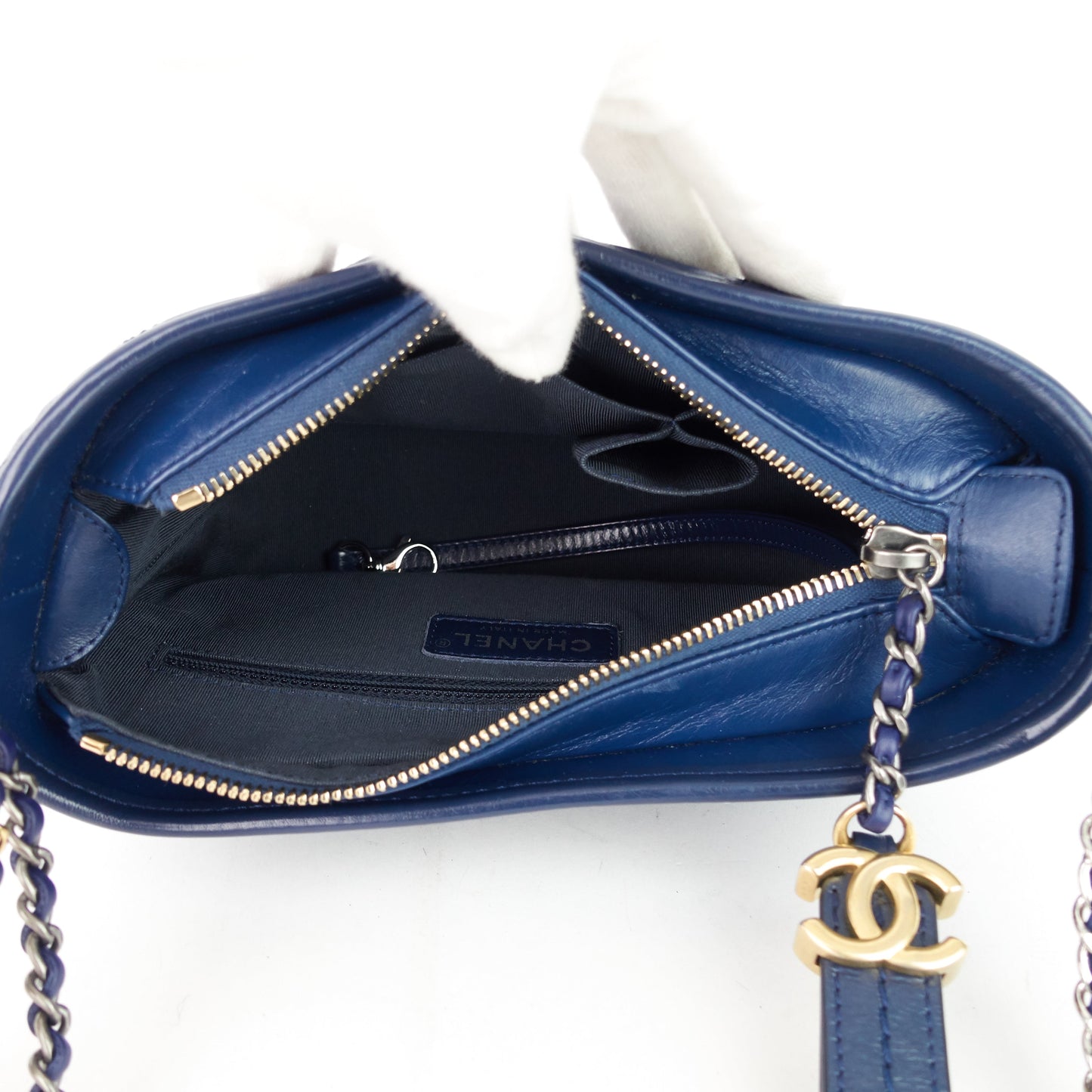 Chanel Gabrielle Small Calfskin Leather Hobo Bag