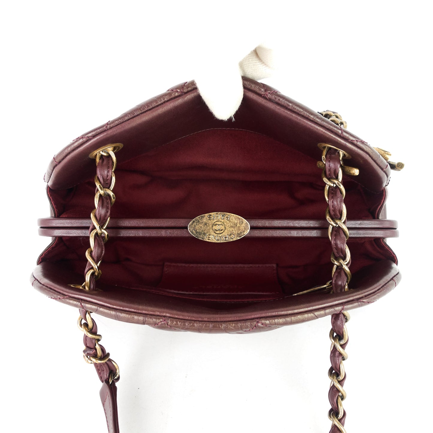 Chanel Just Mademoiselle Aged Calfskin Bowling Bag