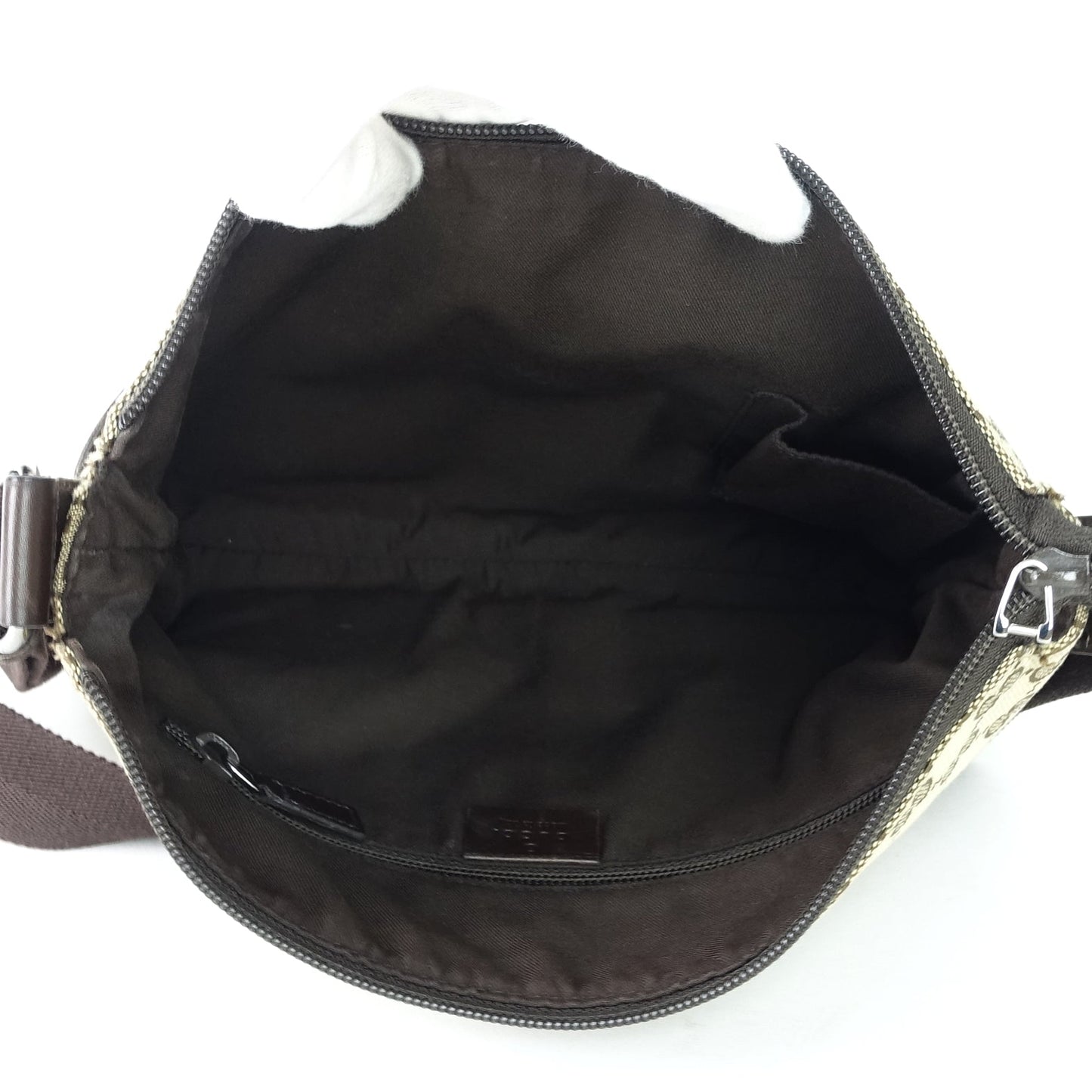 Gucci Monogram Canvas Perforated Messenger Bag