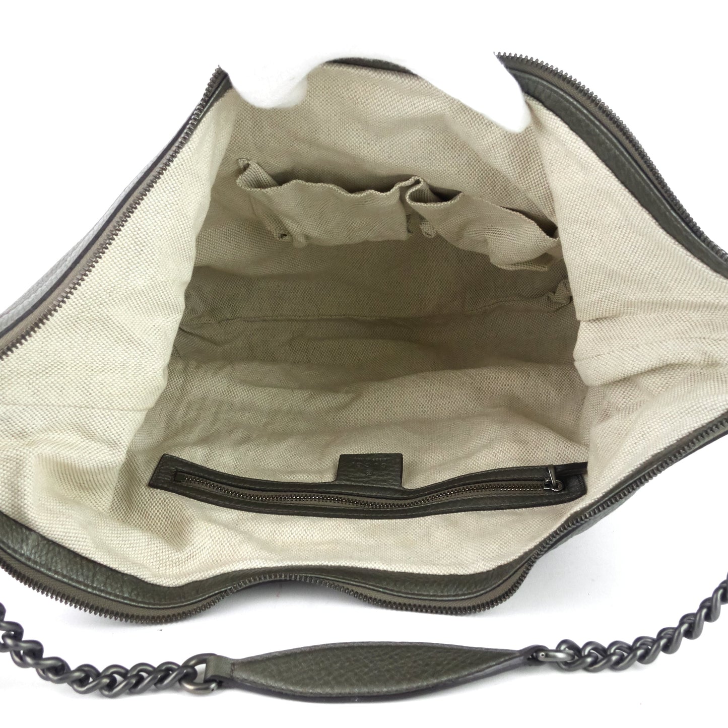 Gucci Soho Chain Pebbled Calf Leather Hobo Bag