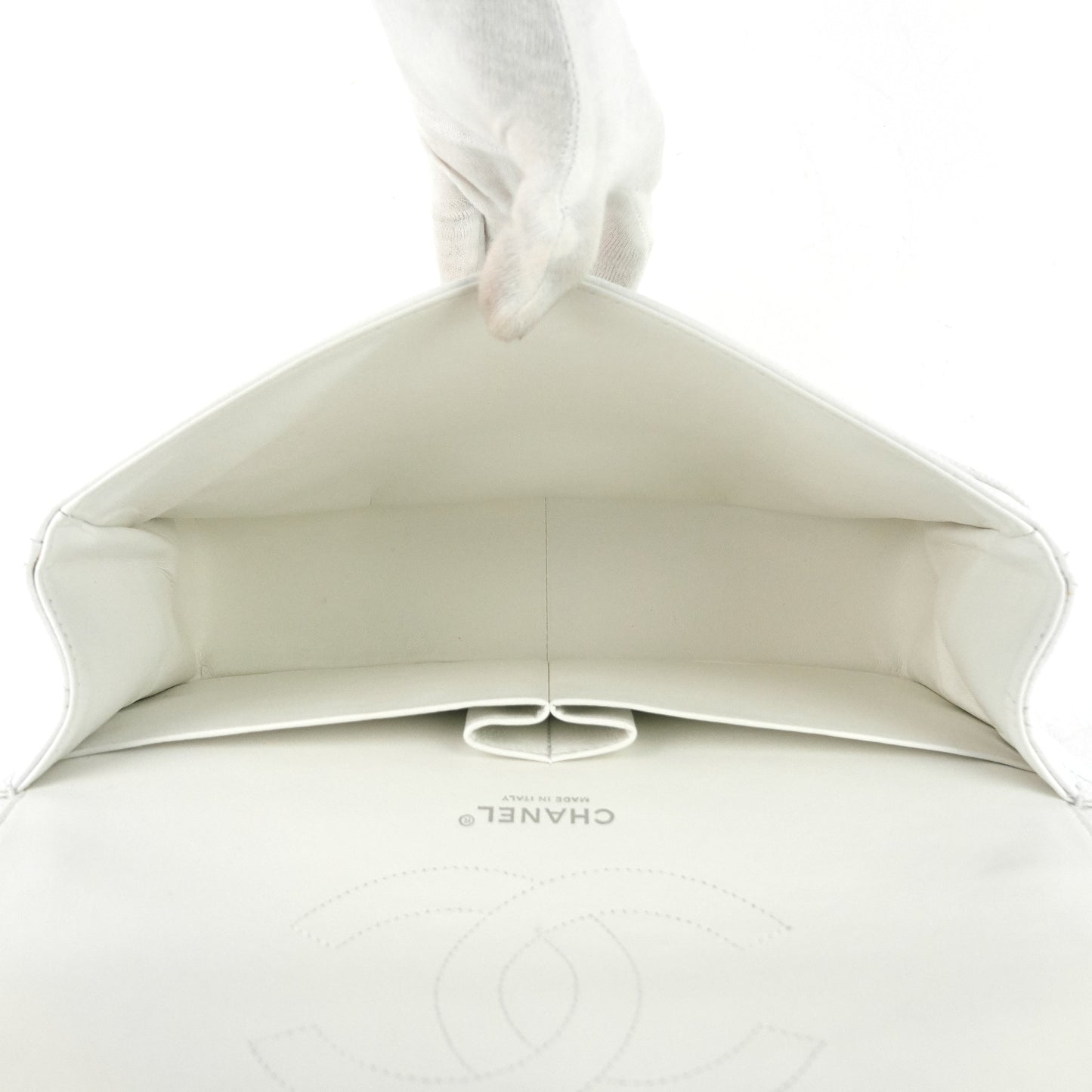 Chanel Double Flap Quilted Caviar Leather Bag
