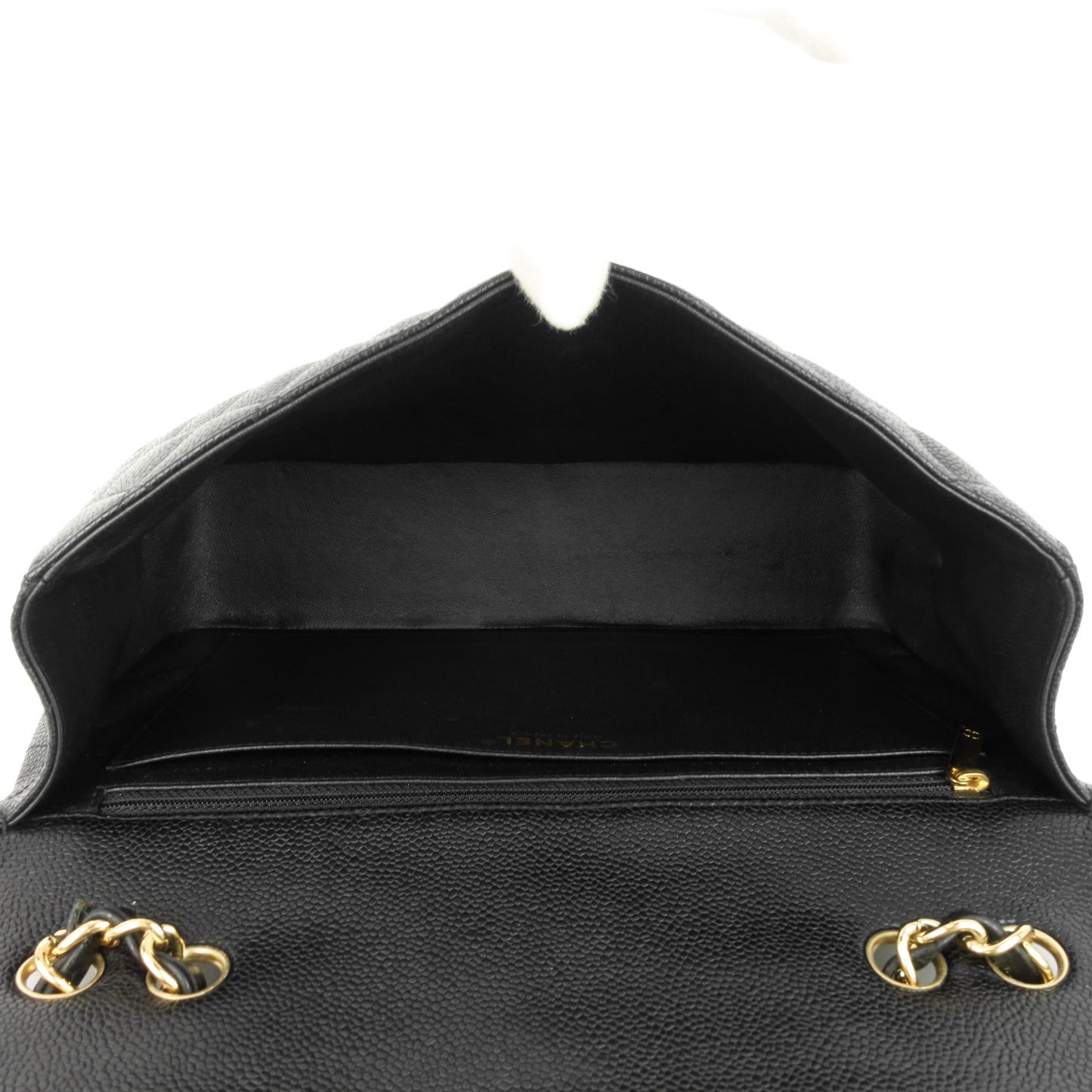 Chanel Classic Single Flap Jumbo Caviar Leather Bag
