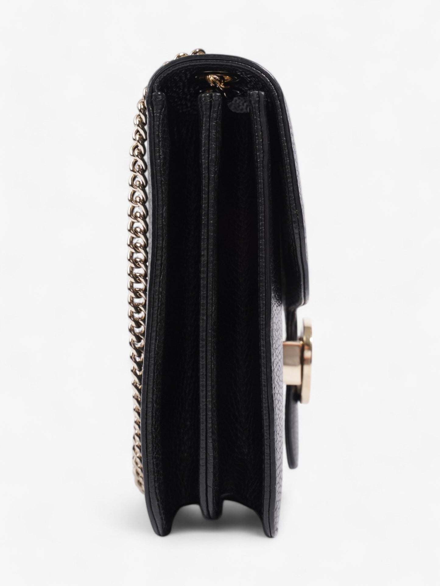Gucci Dollar Interlocking G Black Calfskin Leather Medium