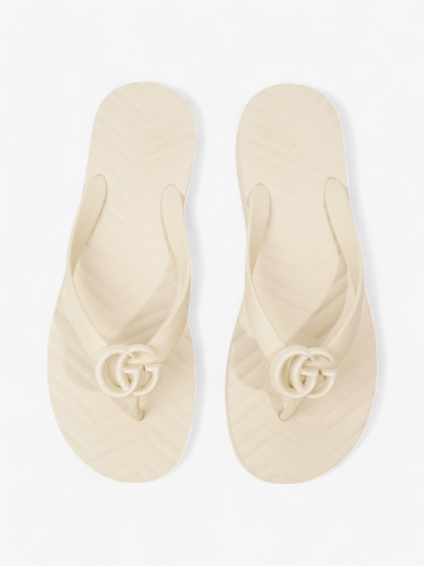 Gucci Double G Platform Sandal Cream Rubber EU 38 UK 5