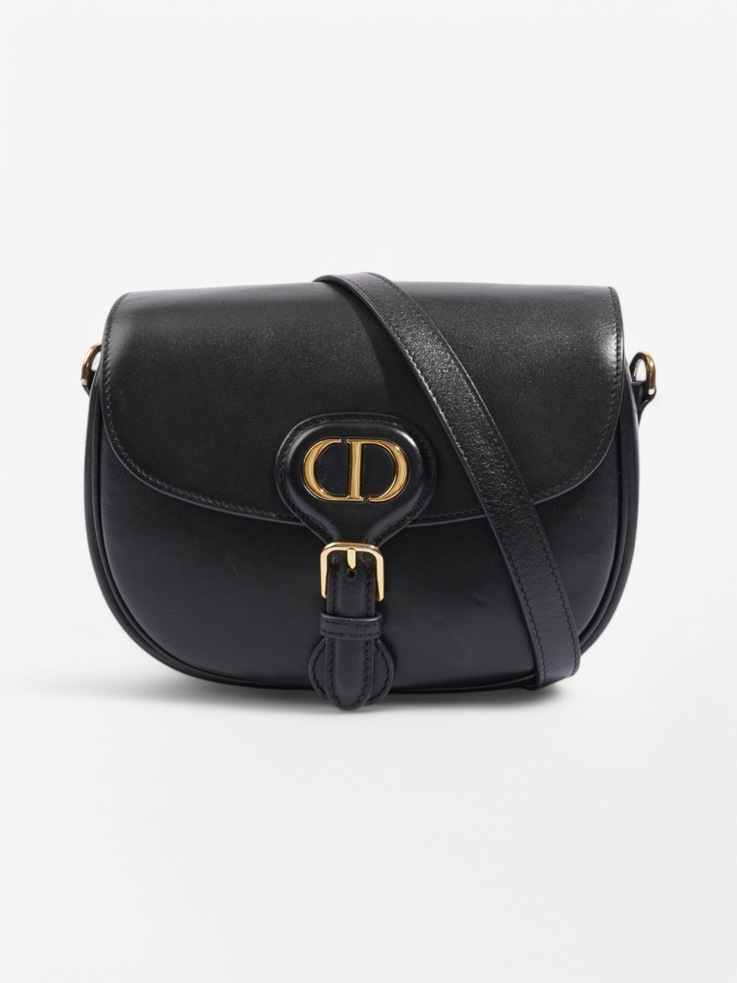 Christian Dior Bobby Flap Black Calfskin Leather Medium