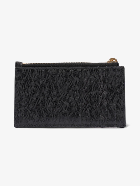 Saint Laurent Fragments Zip Card Case Black Leather