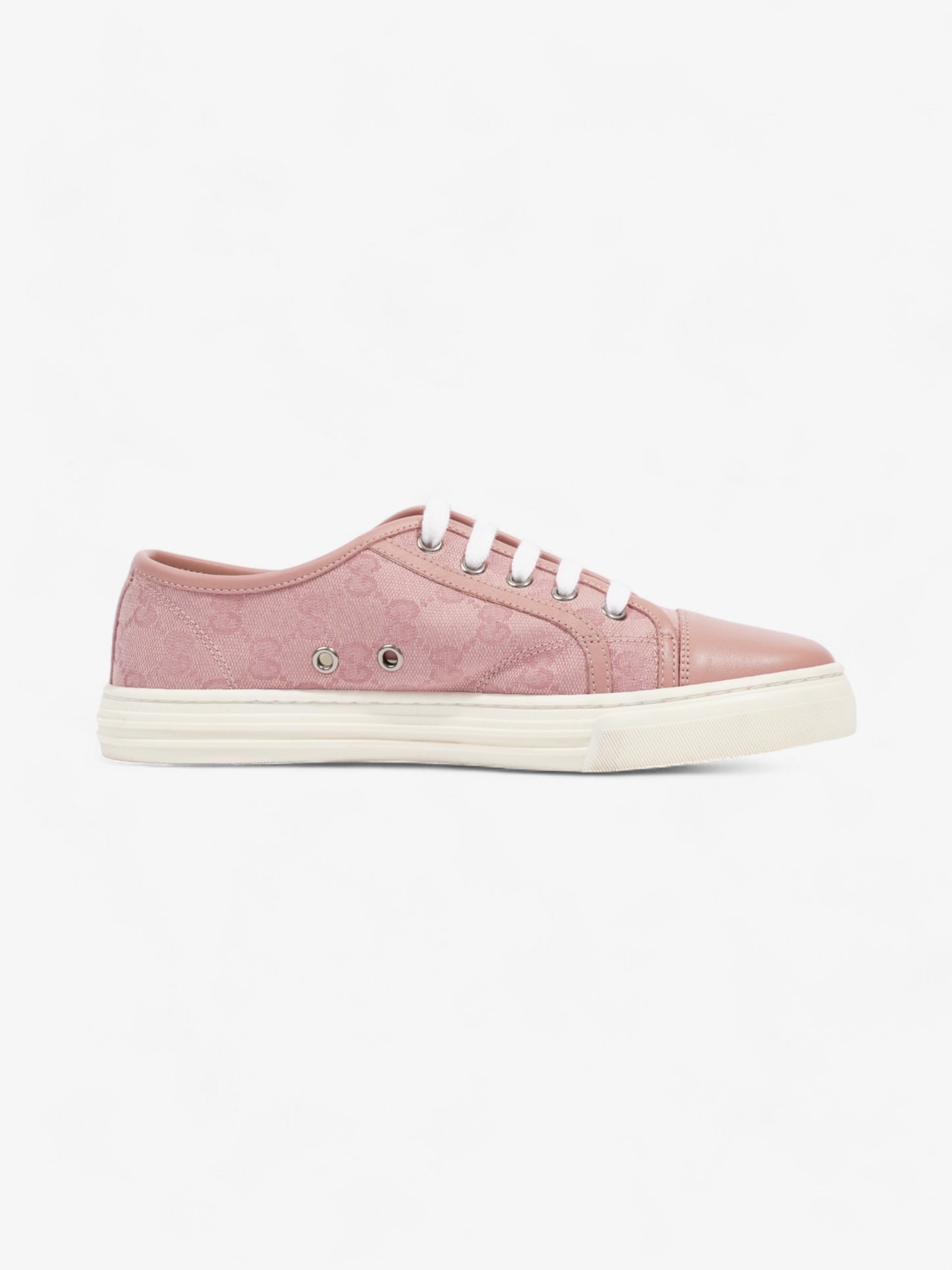 Gucci GG Low-top Sneakers Pink Canvas EU 37.5 UK 4.5