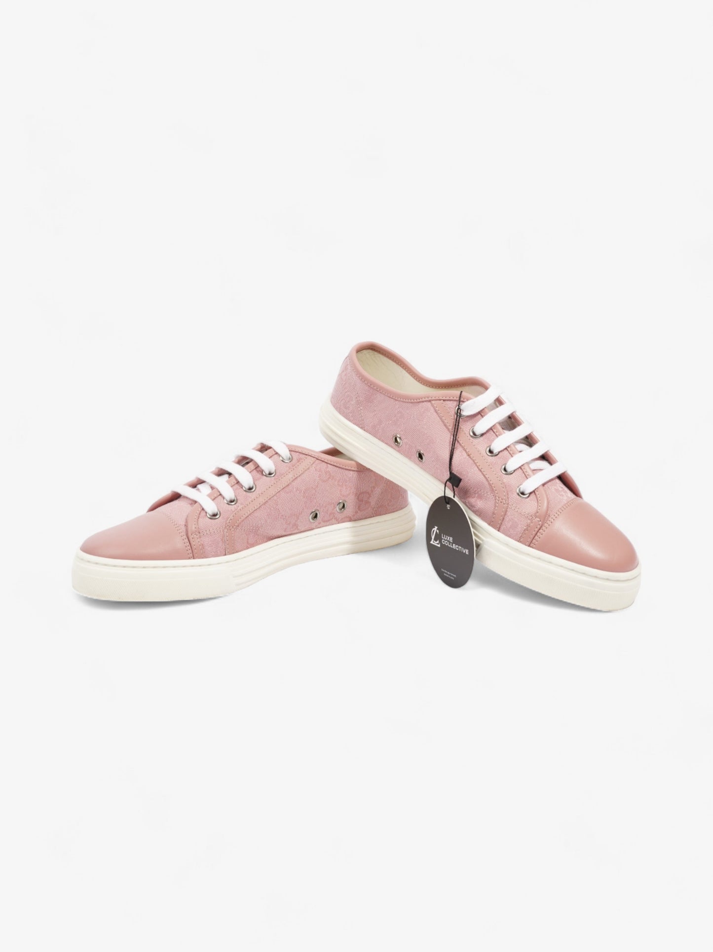 Gucci GG Low-top Sneakers Pink Canvas EU 37.5 UK 4.5
