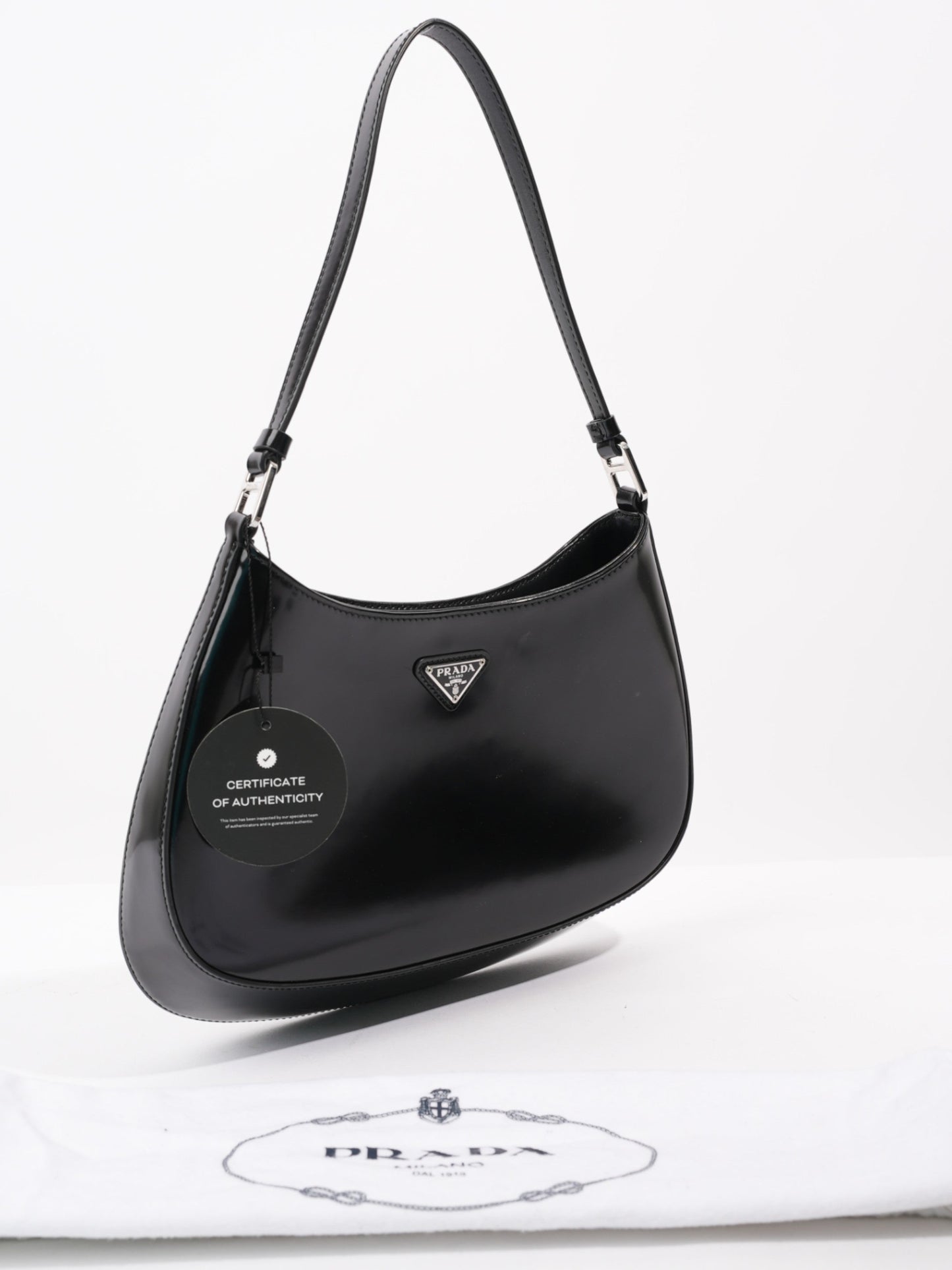 Prada Cleo Black Patent Leather