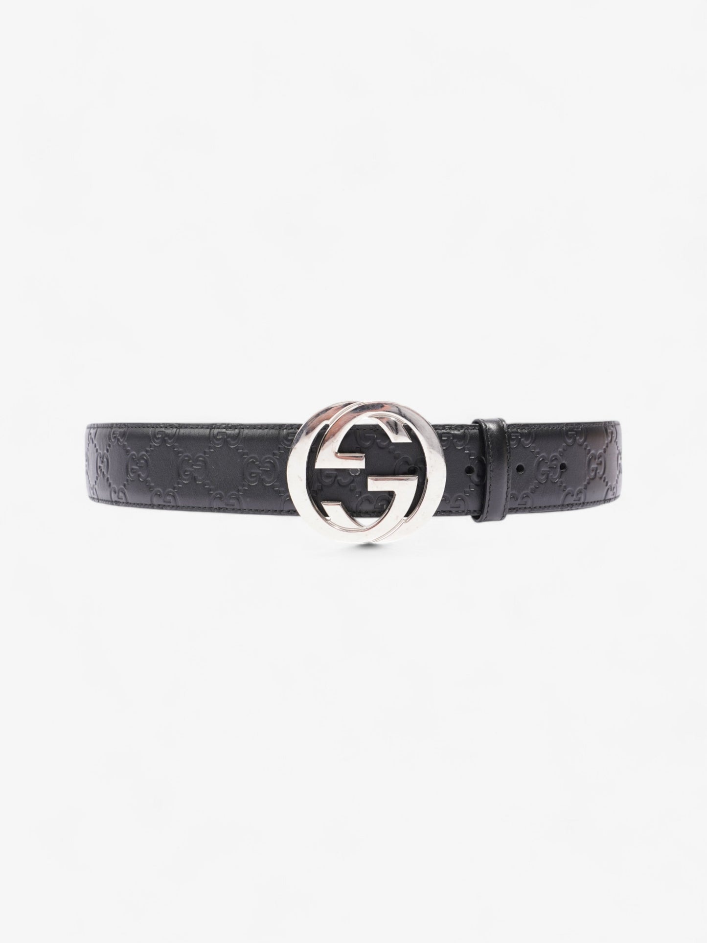 Gucci Interlocking G Belt Black Leather 100cm / 40"