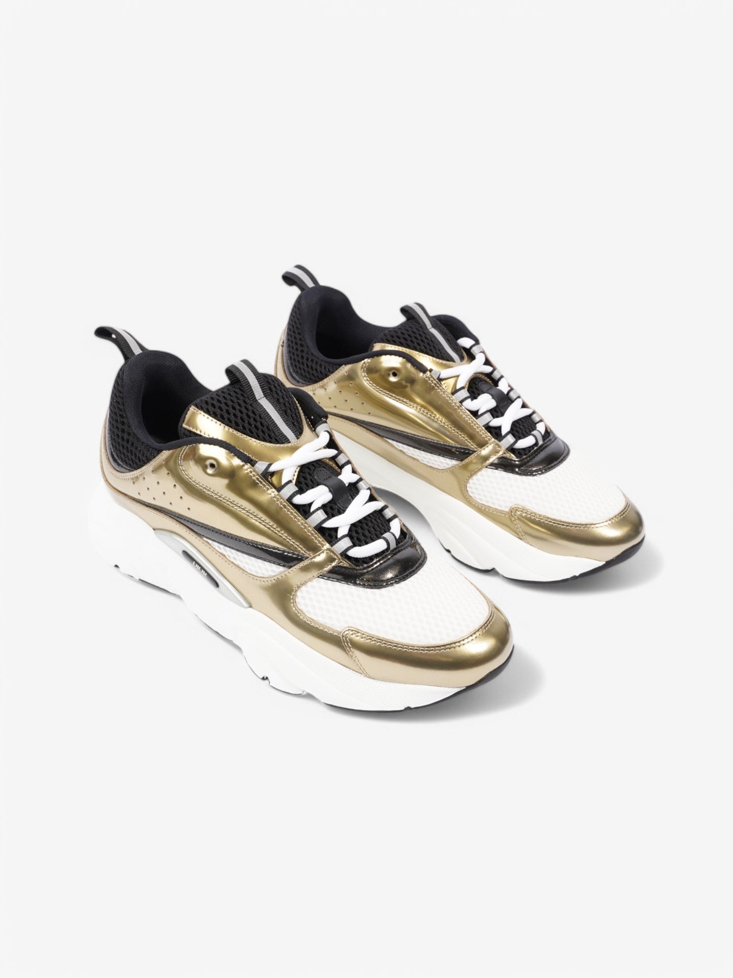 Christian Dior B22 Sneakers White / Gold / Black Mesh EU 42 UK 8
