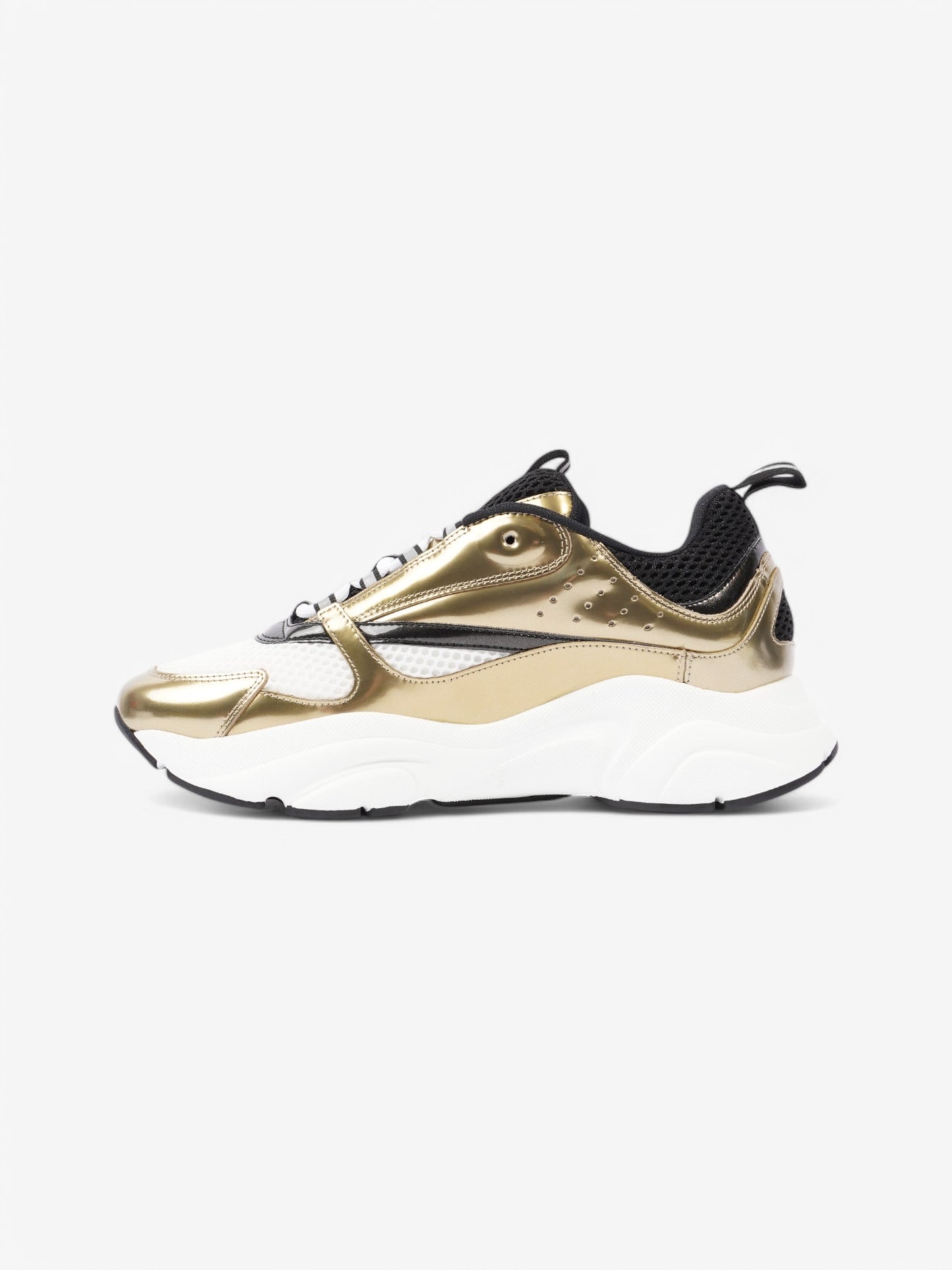 Christian Dior B22 Sneakers White / Gold / Black Mesh EU 42 UK 8
