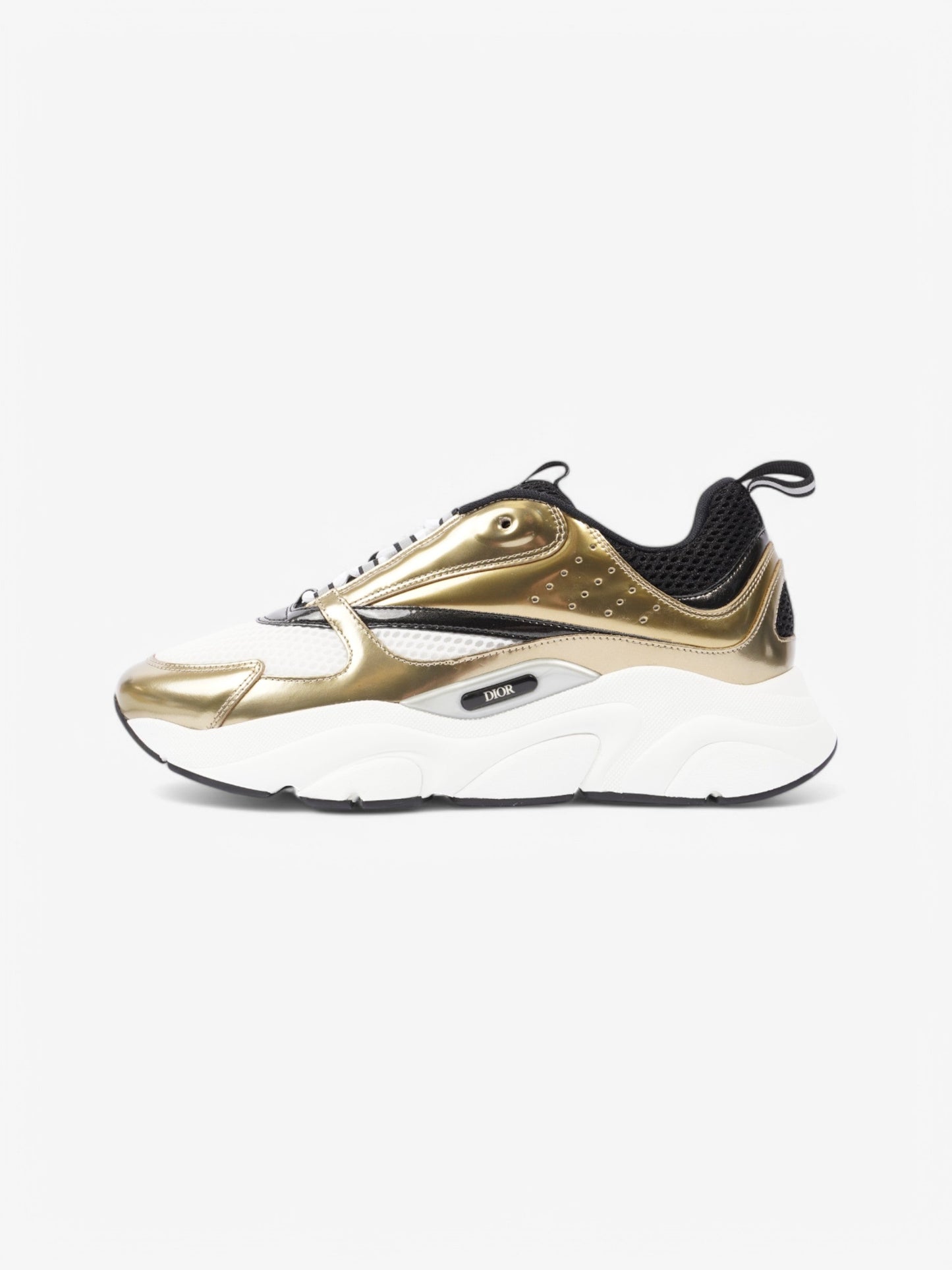 Christian Dior B22 Sneakers White / Gold / Black Mesh EU 42 UK 8
