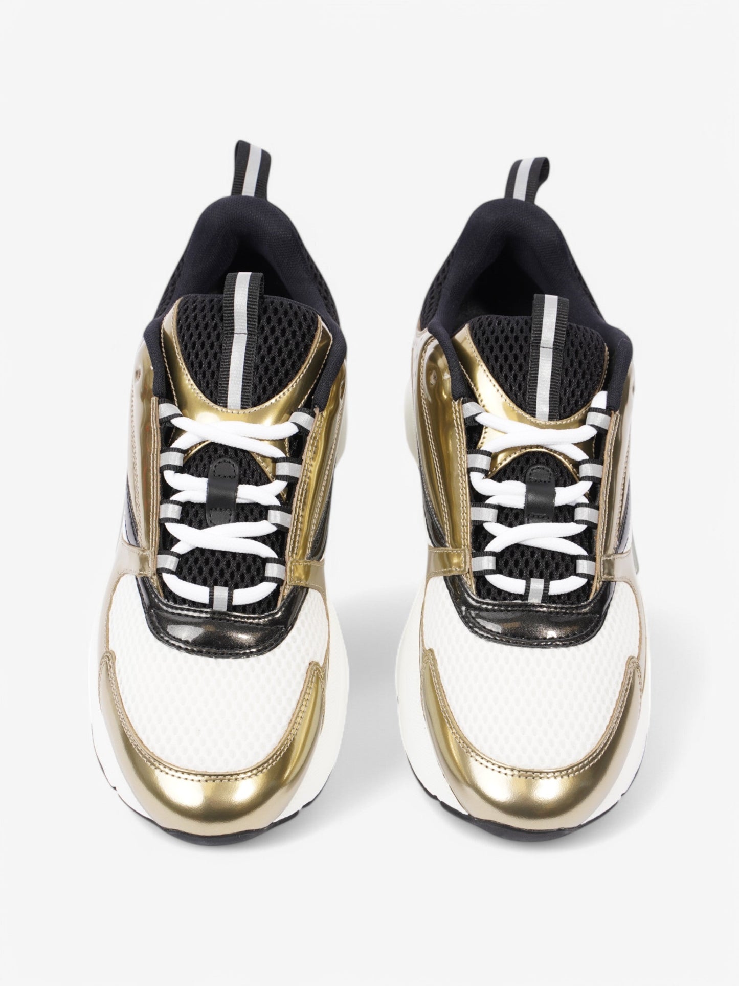 Christian Dior B22 Sneakers White / Gold / Black Mesh EU 42 UK 8