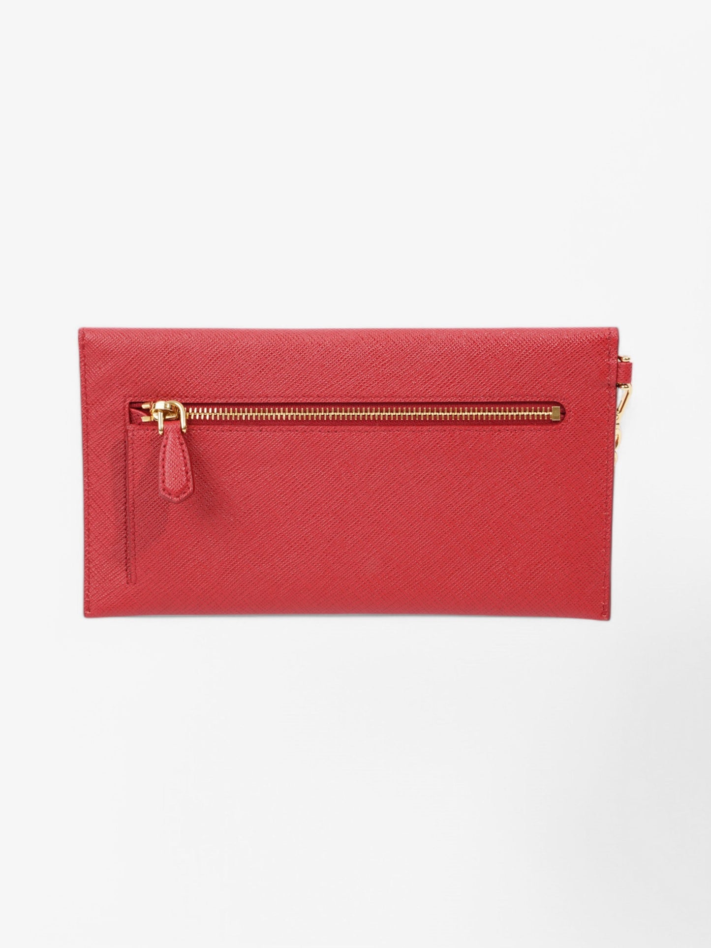 Prada Envelope Wristlet Red Saffiano Leather