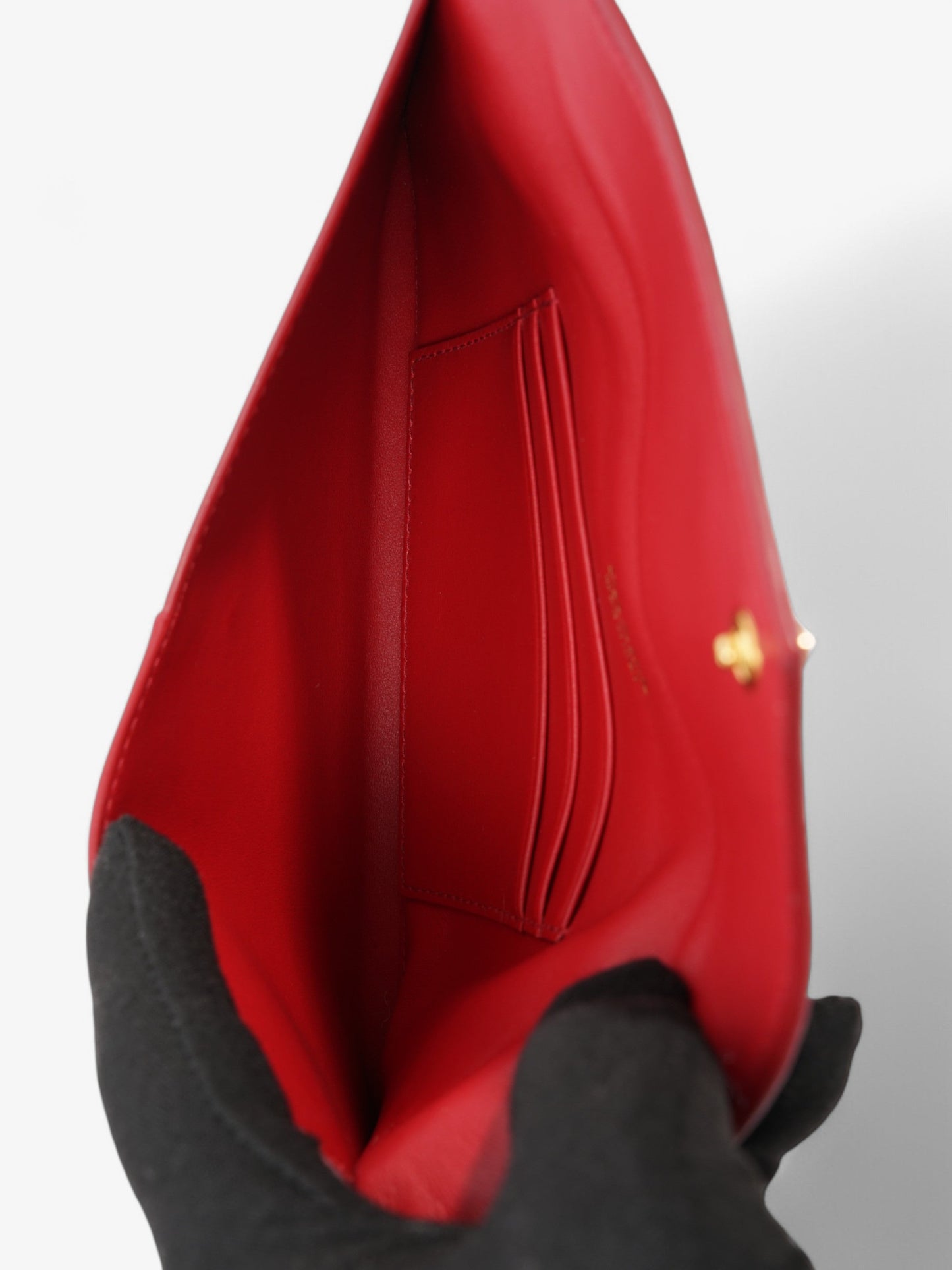 Prada Envelope Wristlet Red Saffiano Leather