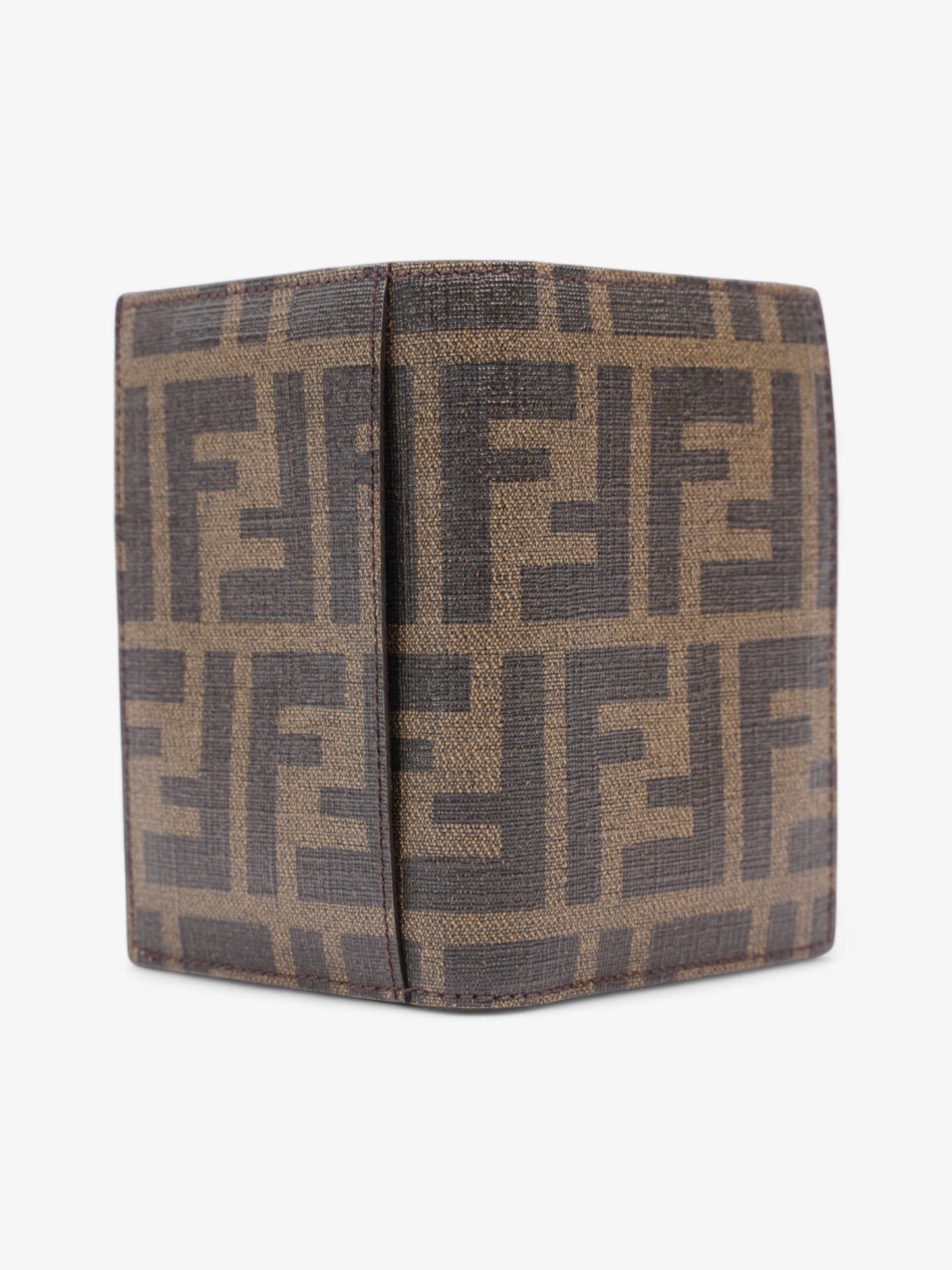 Fendi Card Holder Brown Coated Canvas