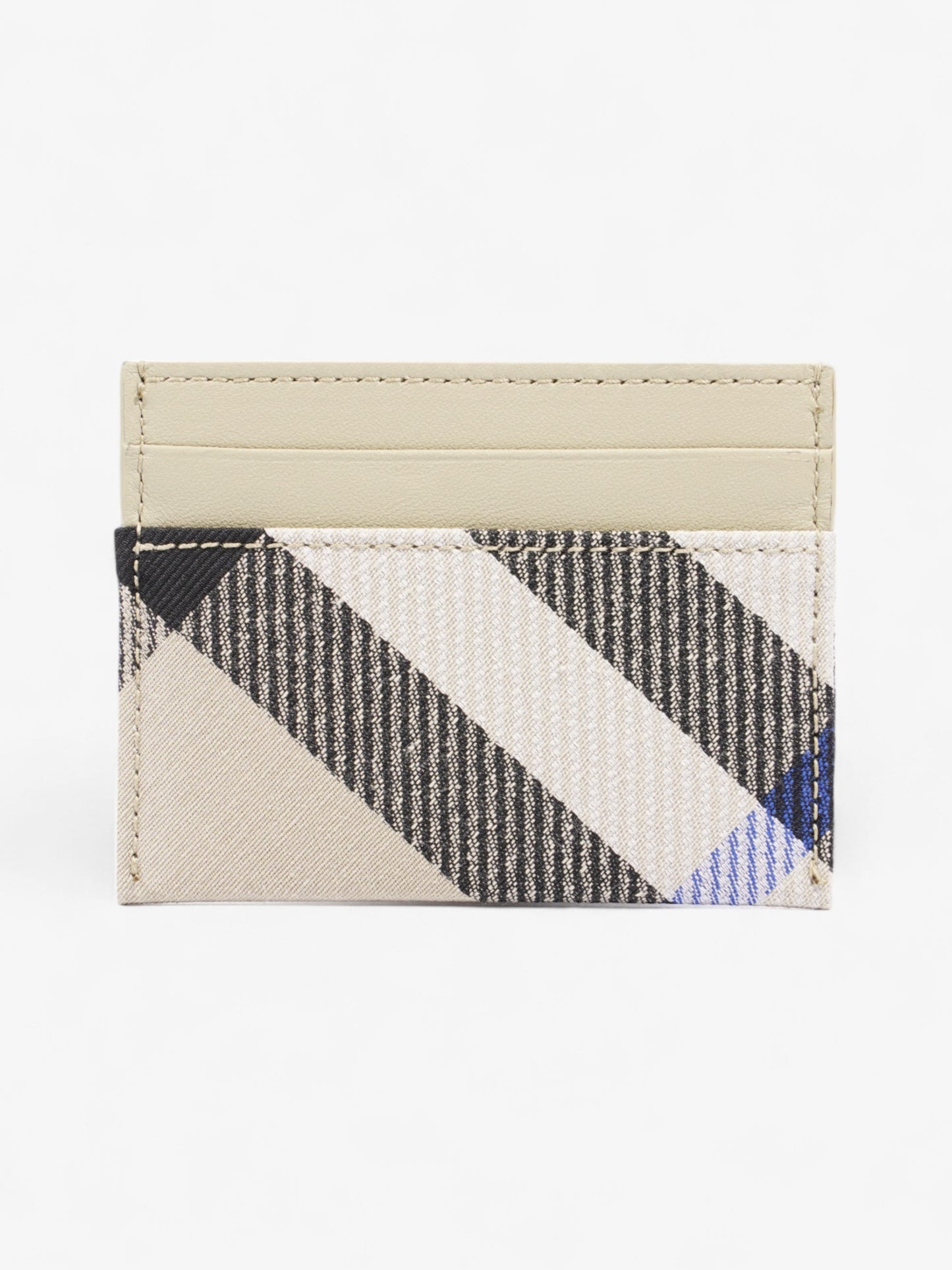 Burberry Check Card Case Lichen Polyester