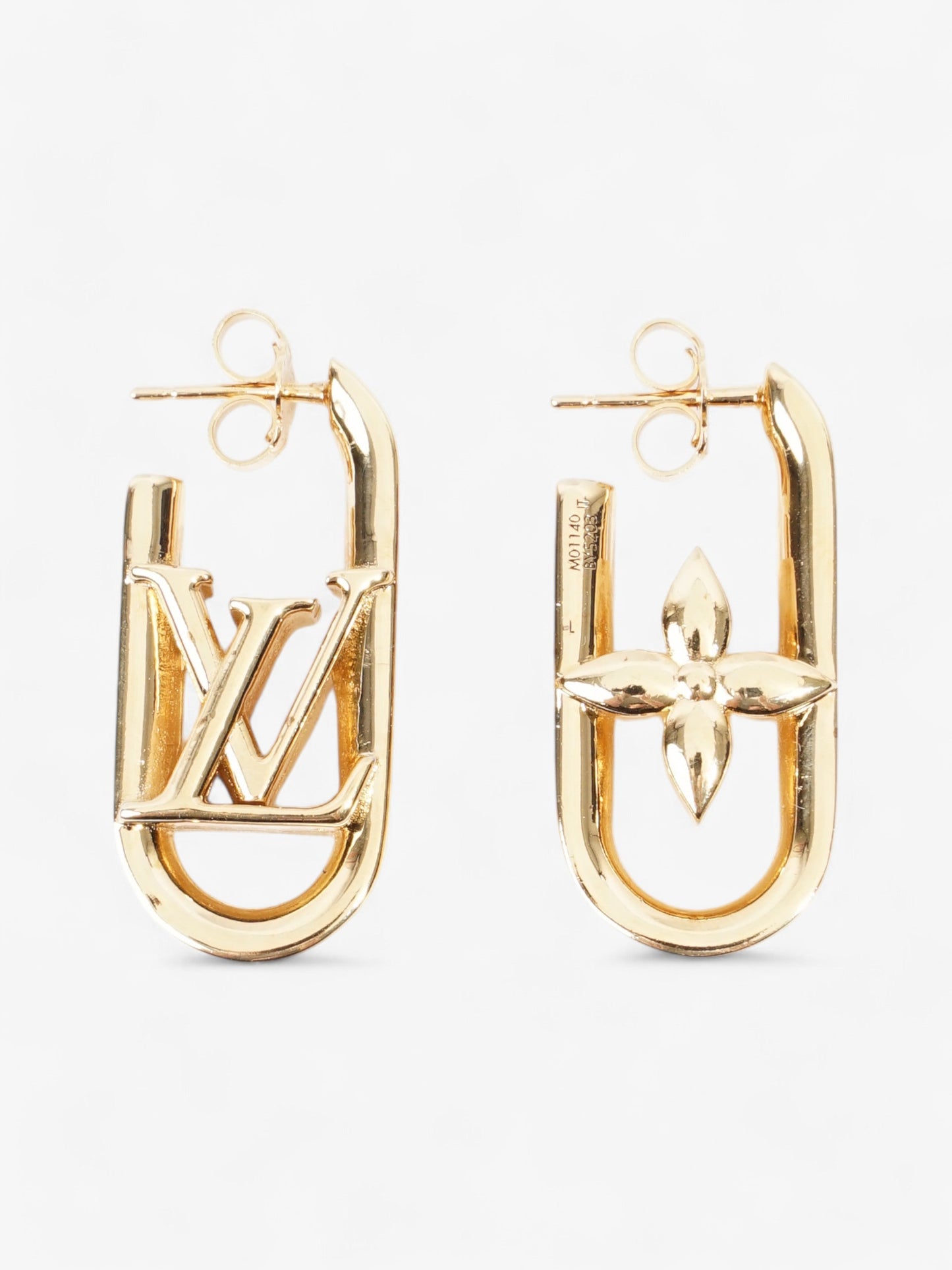 Louis Vuitton My LV Chain Earrings Gold Brass