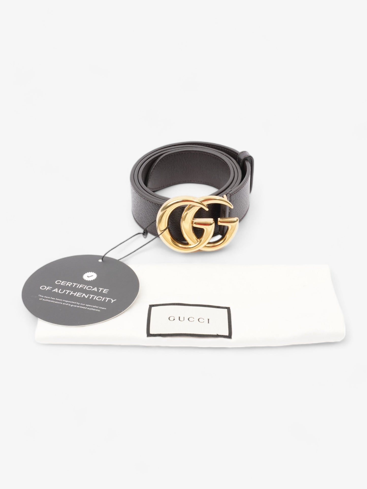 Gucci Reversible Double G Buckle Belt Black/Brown / Gold Leather 100cm 40"
