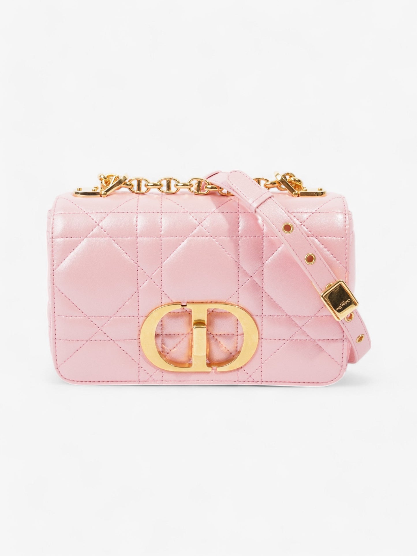 Christian Dior Caro Pink Lambskin Leather Small