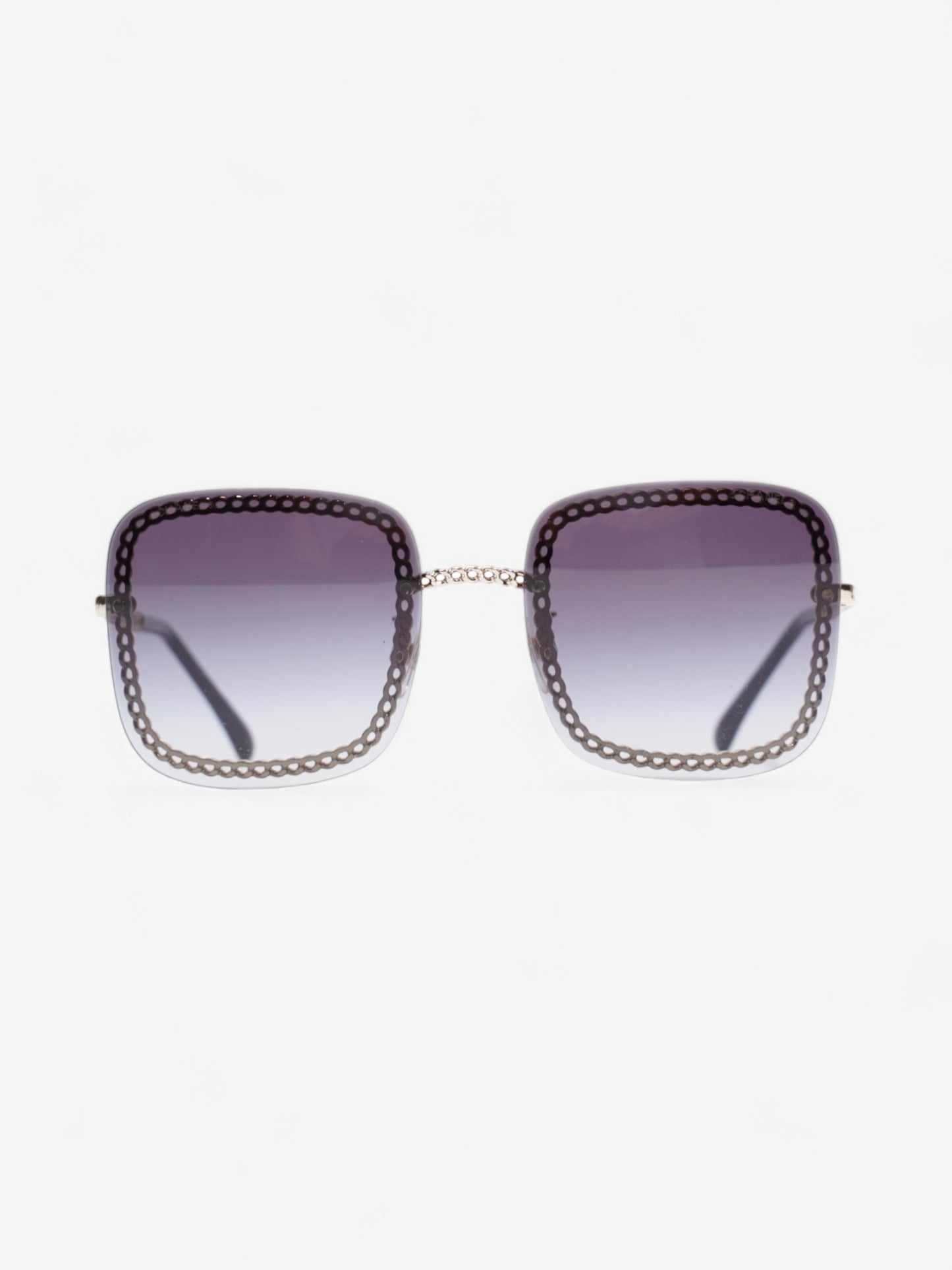 Chanel Square Sunglasses Black / Gold Base Metal 140mm