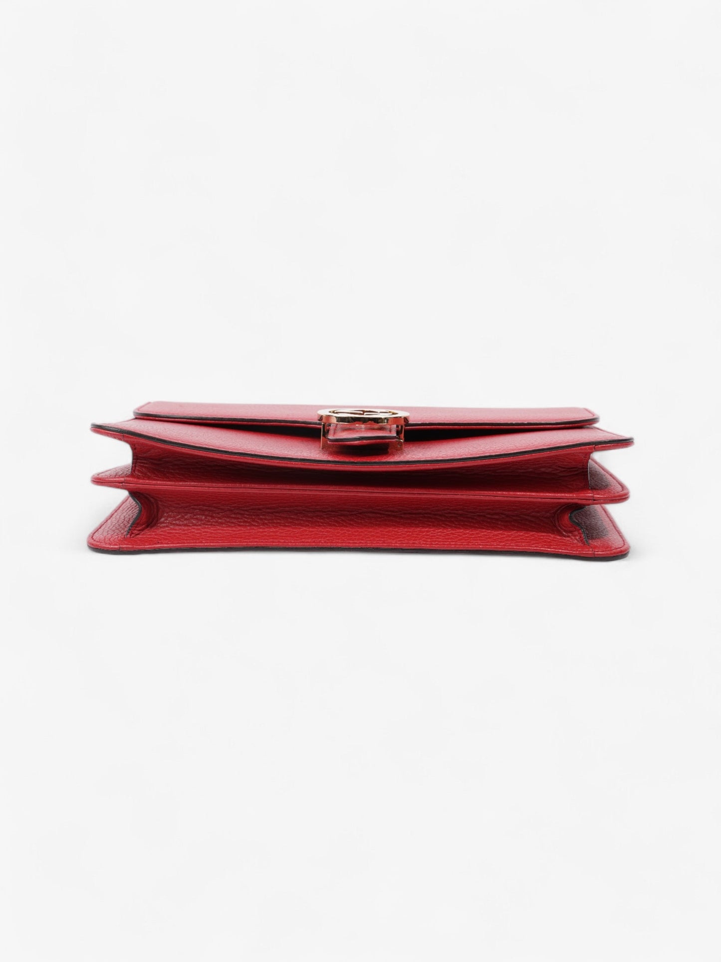 Gucci Dollar Interlocking G Red Calfskin Leather Medium
