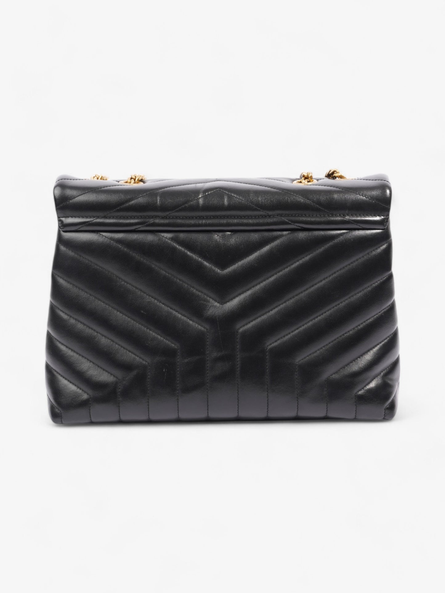 Saint Laurent Lou Lou Black Calfskin Leather Medium