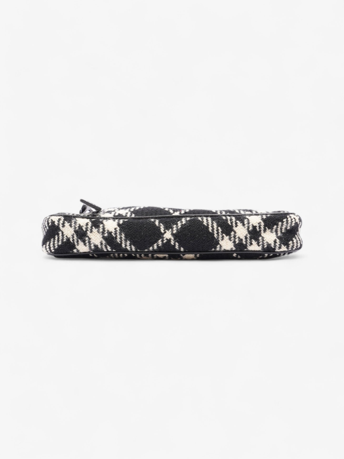 Burberry Check Pochette Black / White Wool