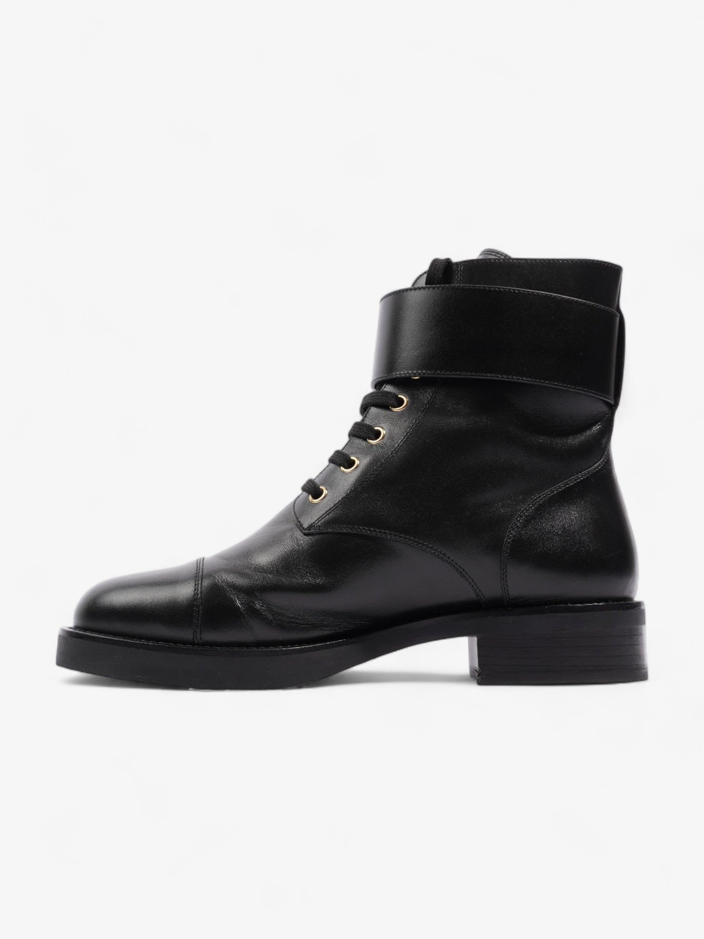 Louis Vuitton Wonderland Lace Up Boots Black Leather UK 40.5 UK 7.5