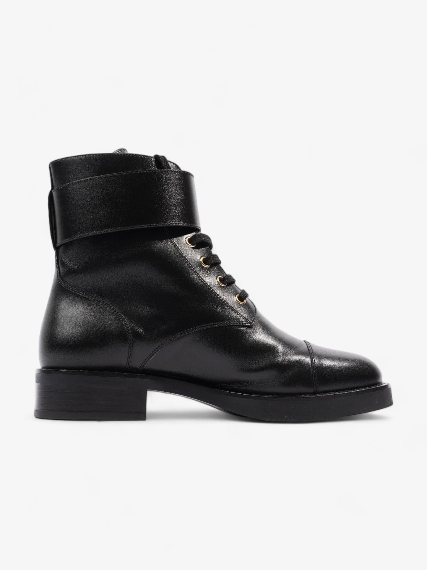 Louis Vuitton Wonderland Lace Up Boots Black Leather UK 40.5 UK 7.5