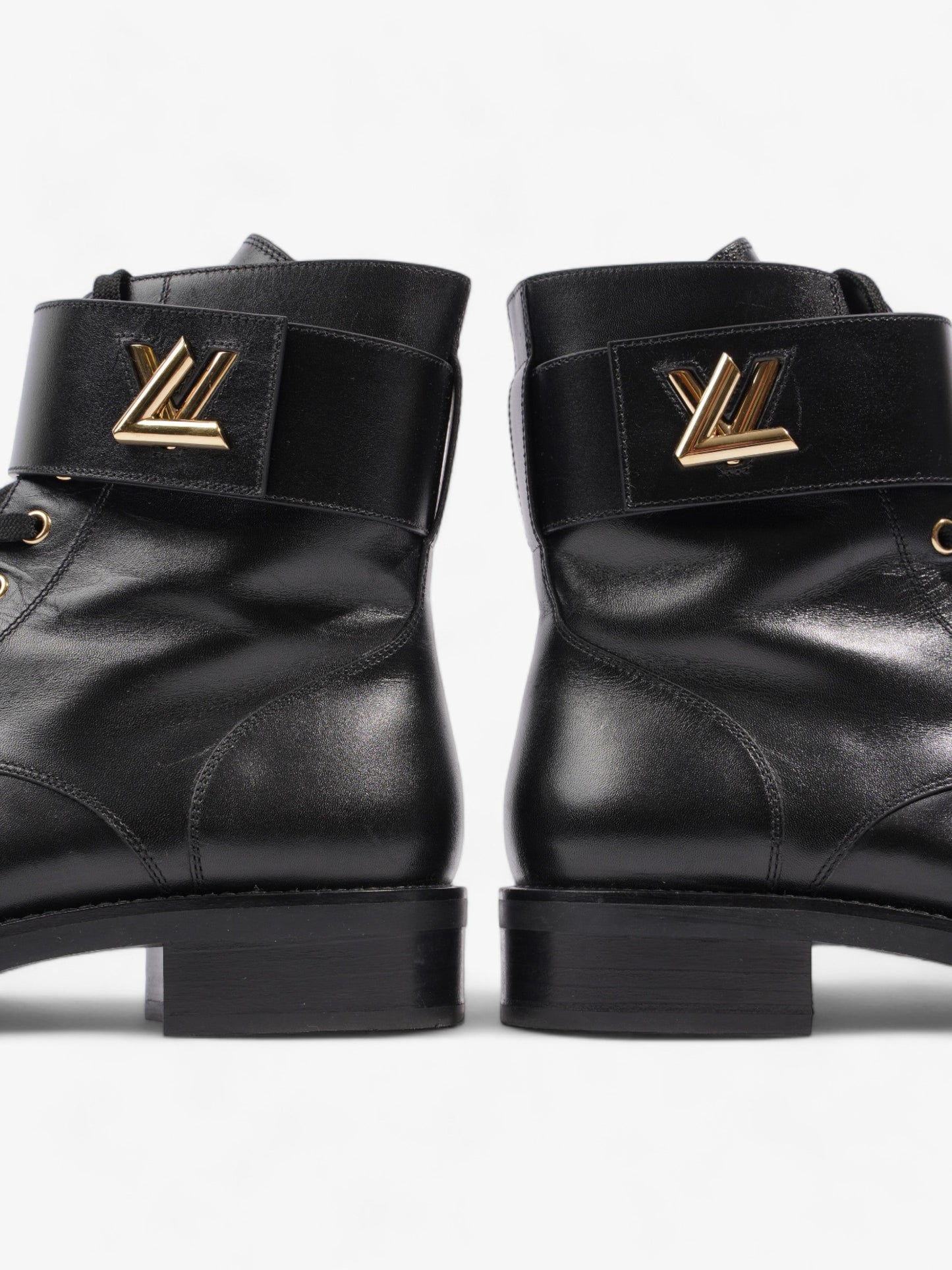 Louis Vuitton Wonderland Lace Up Boots Black Leather UK 40.5 UK 7.5