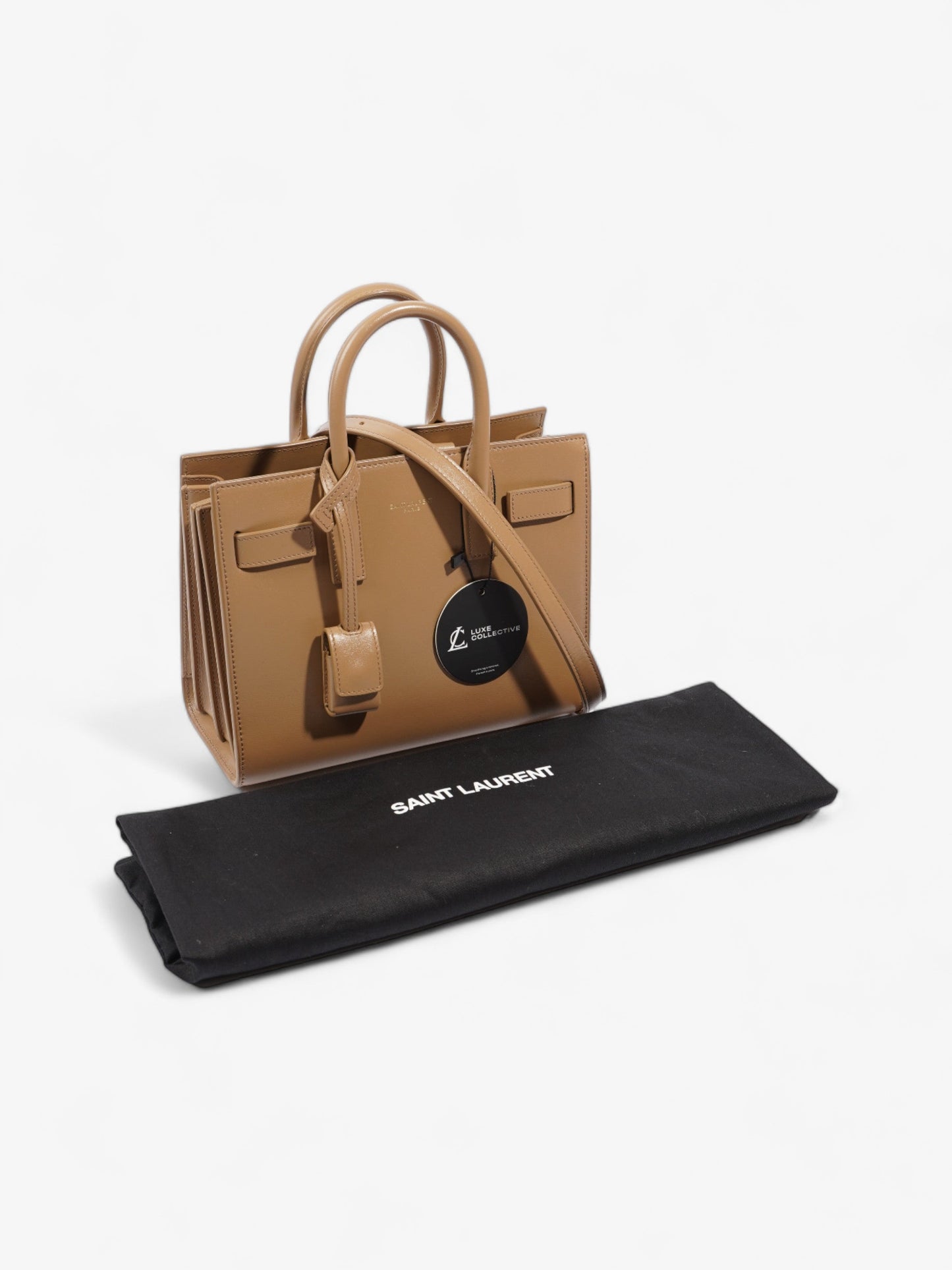 Saint Laurent Sac De Jour Dark Beige Calfskin Leather Nano